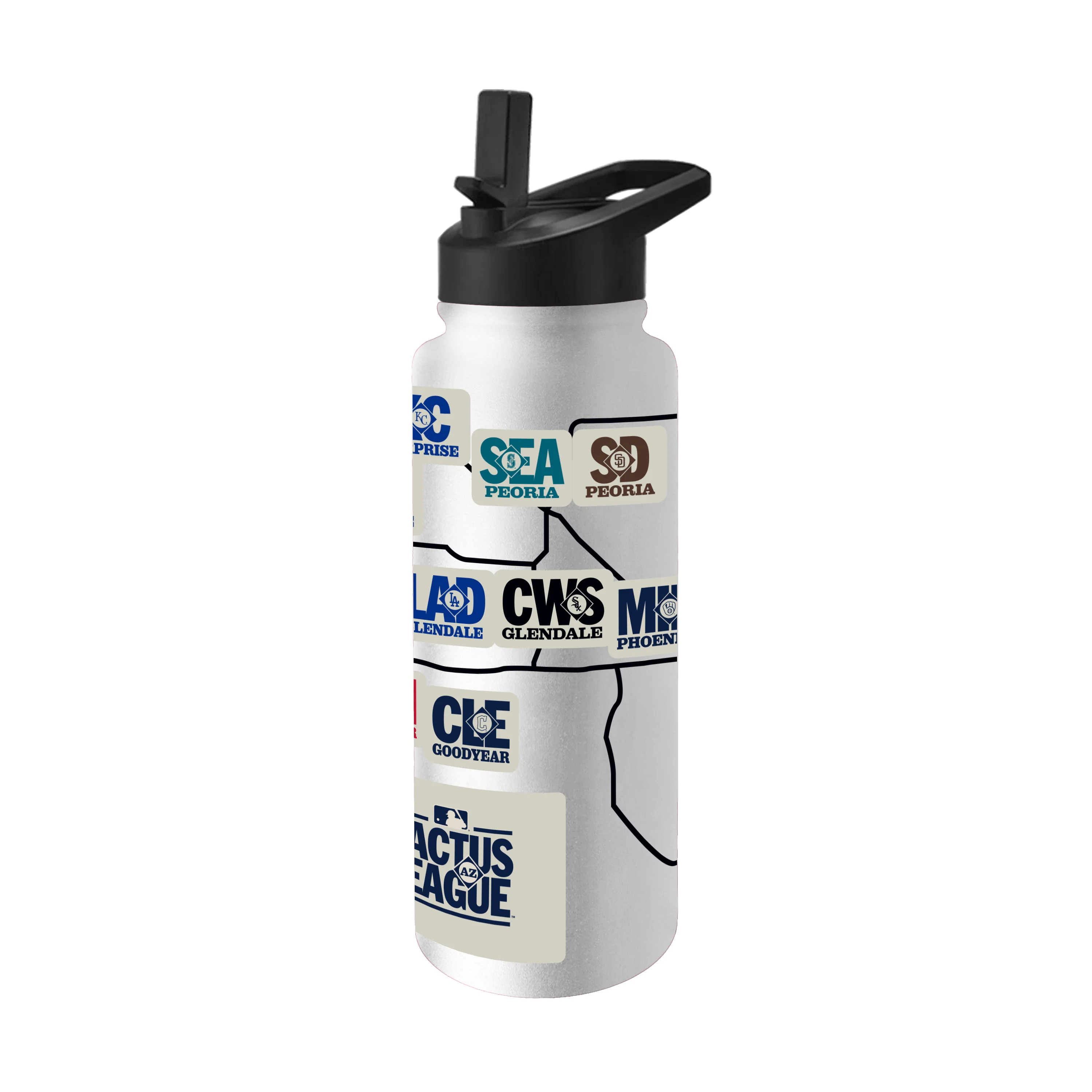 2025 Cactus League Map 34oz Quencher Bottle