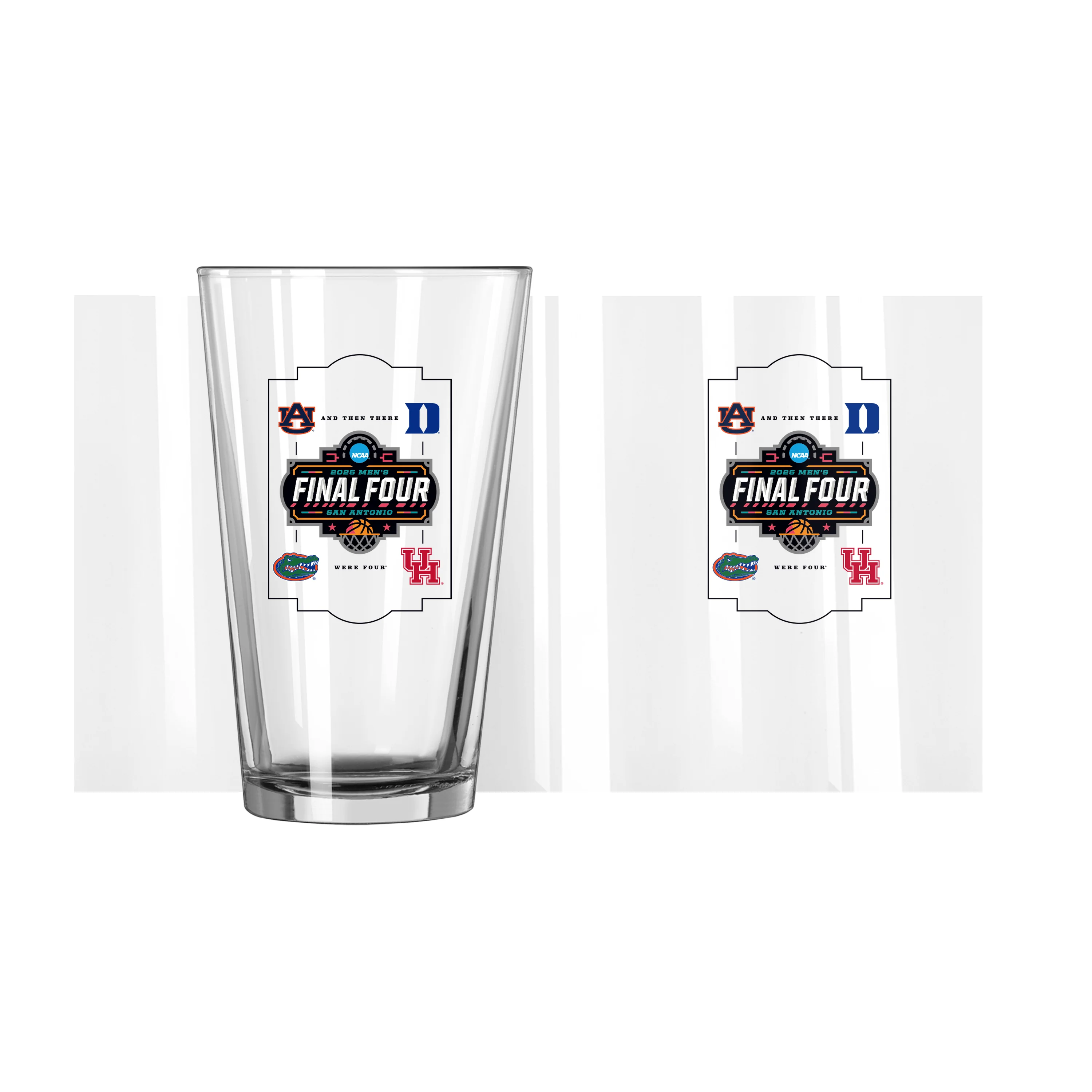 2025 Mens Basketball Final 4 Teams 16oz Pint Glass - Image 3