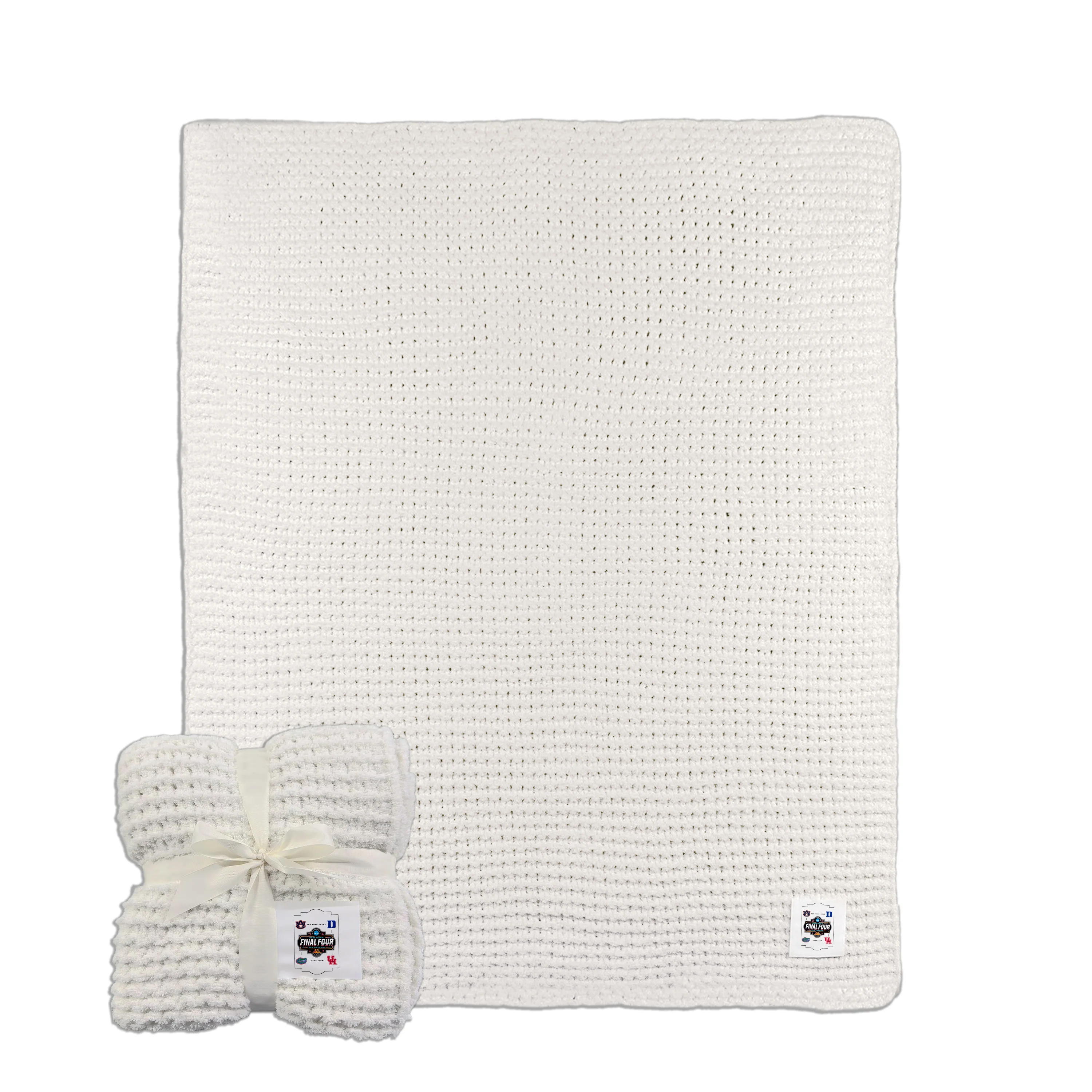 2025 Mens Basketball Final 4 Teams Cable Knit Throw