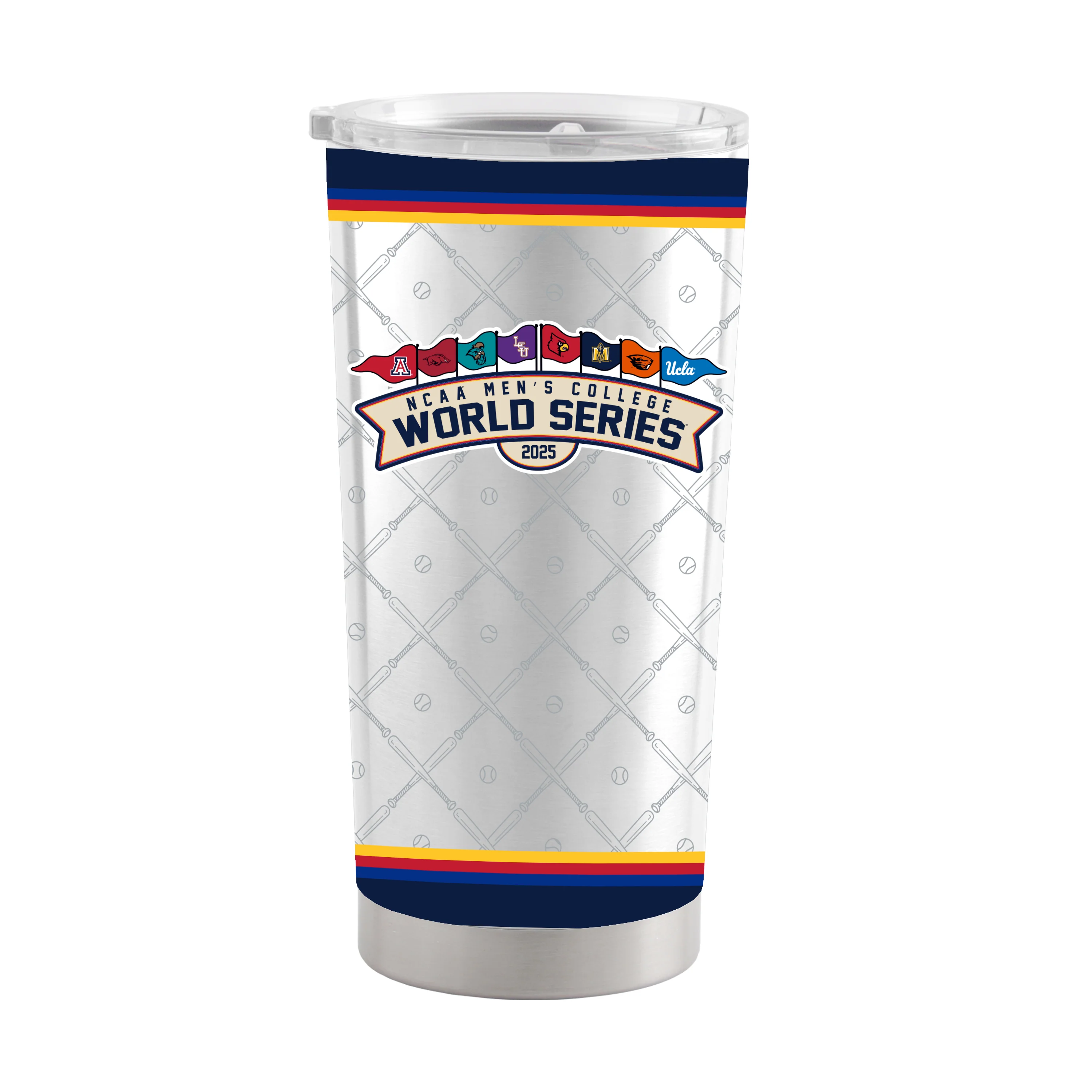 2025 NCAA Mens Baseball 8 Team 20oz Stainless Tumbler - Image 2