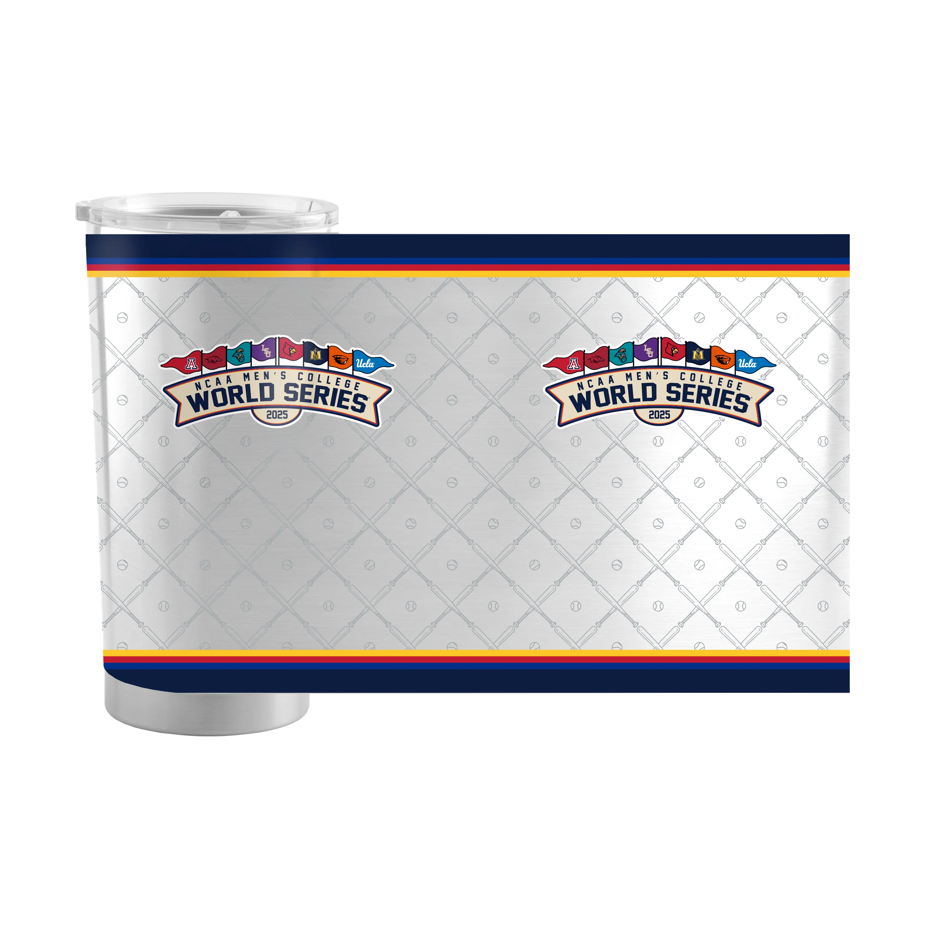 2025 NCAA Mens Baseball 8 Team 20oz Stainless Tumbler - Image 3
