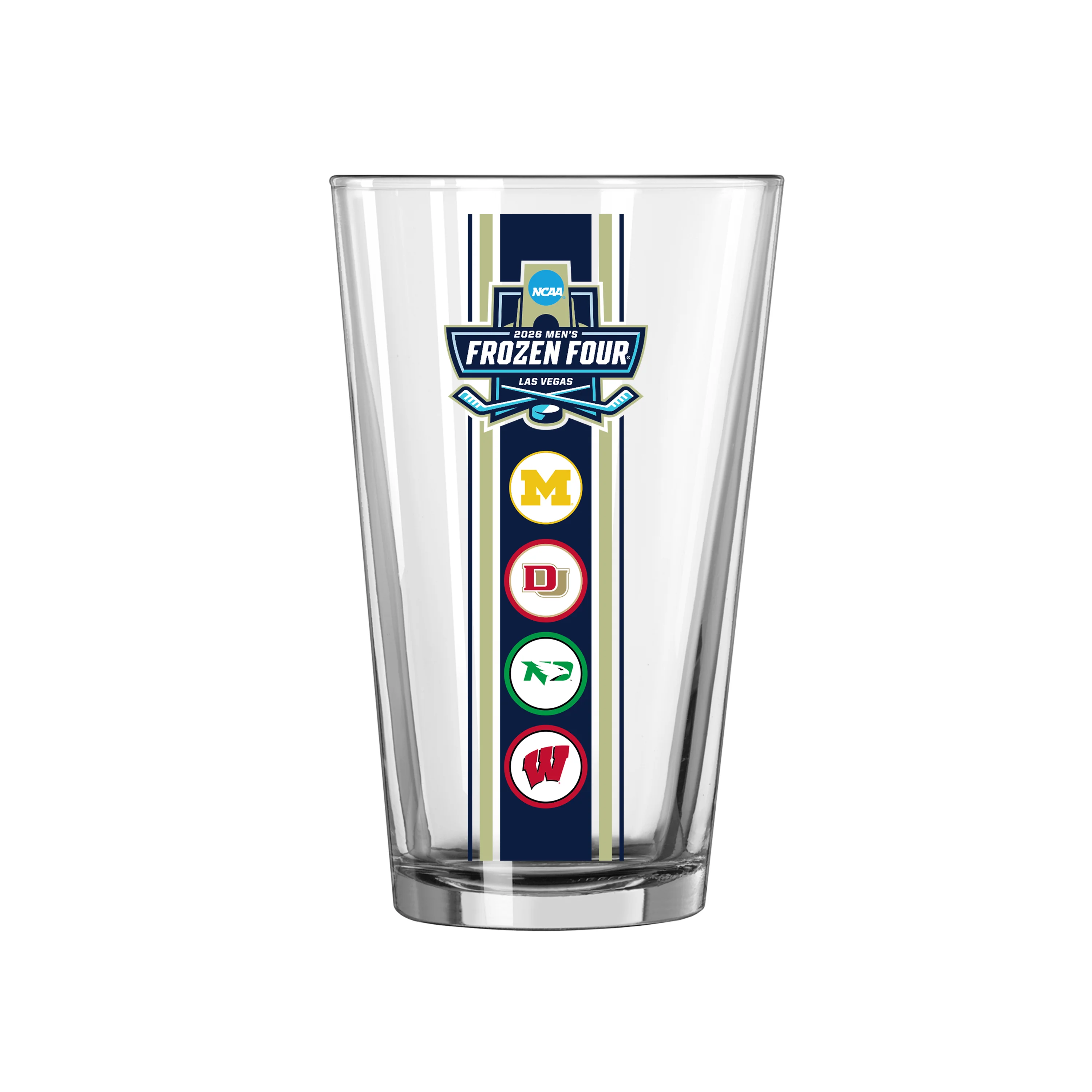 2026 Mens Hockey Frozen 4 Teams 16oz Pint Glass - Image 2