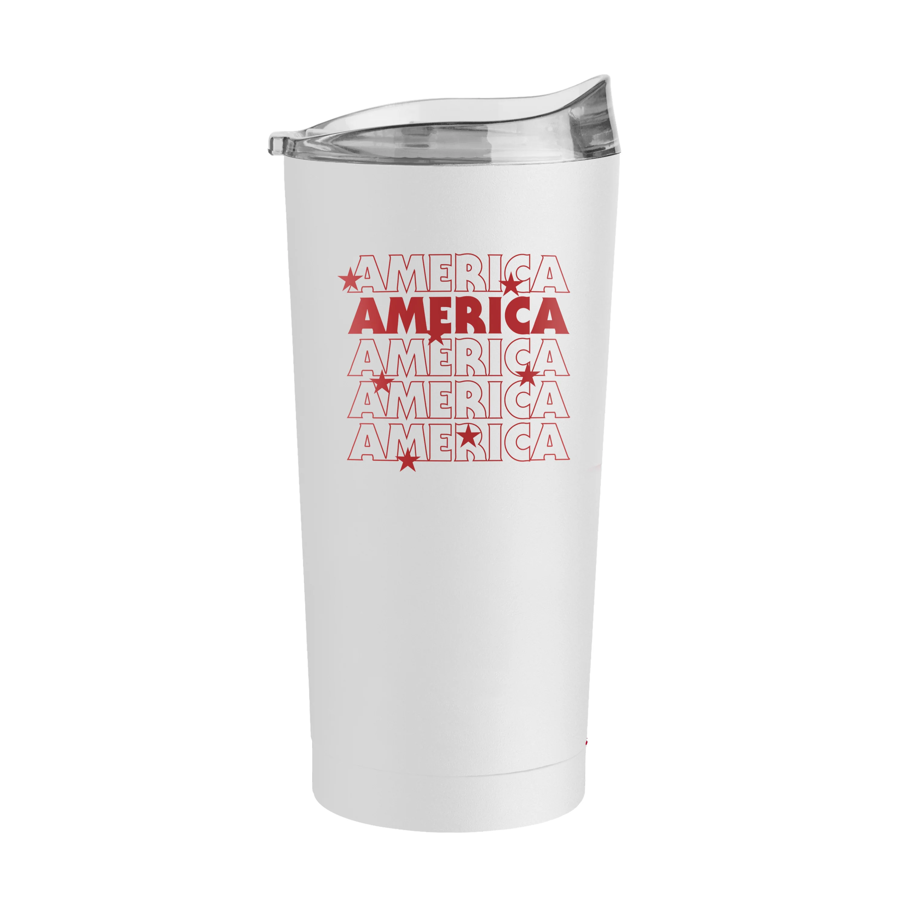 4th of July 20oz White America Repeating Powder Coat Tumbler - Image 2