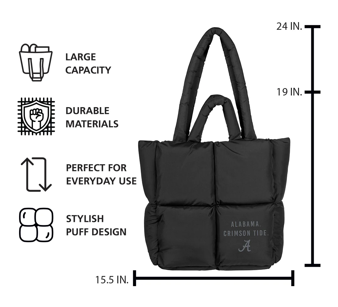 Alabama Black Puff Tote - Image 4