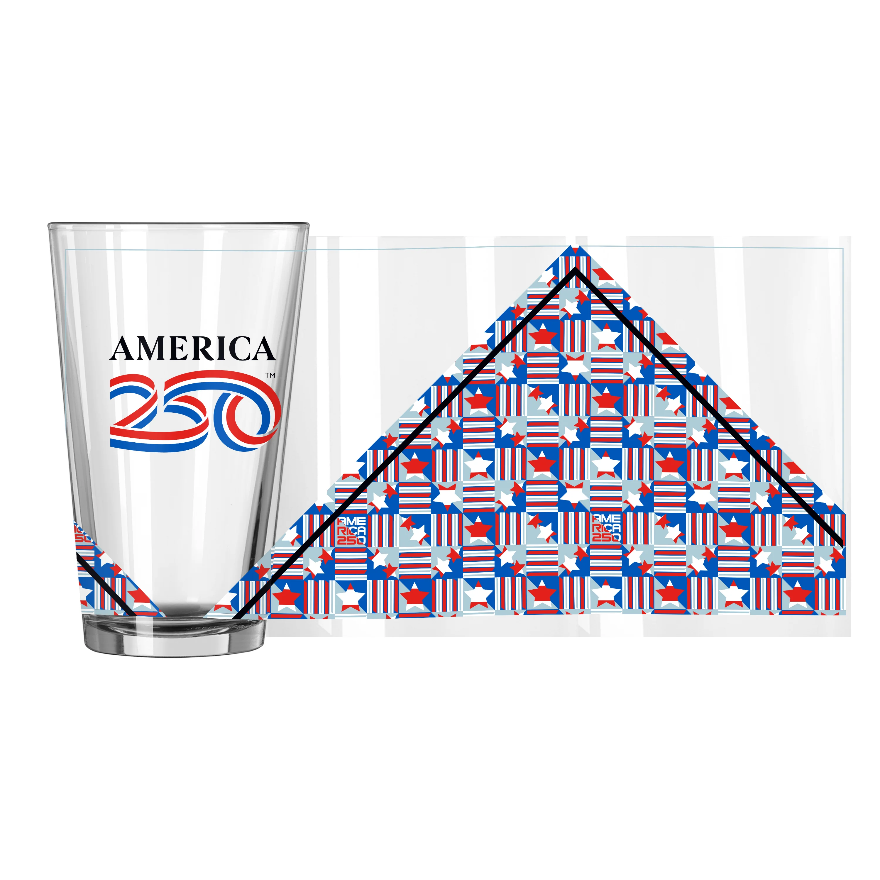 America 250 16oz Stars and Stripes Pint Glass - Image 7
