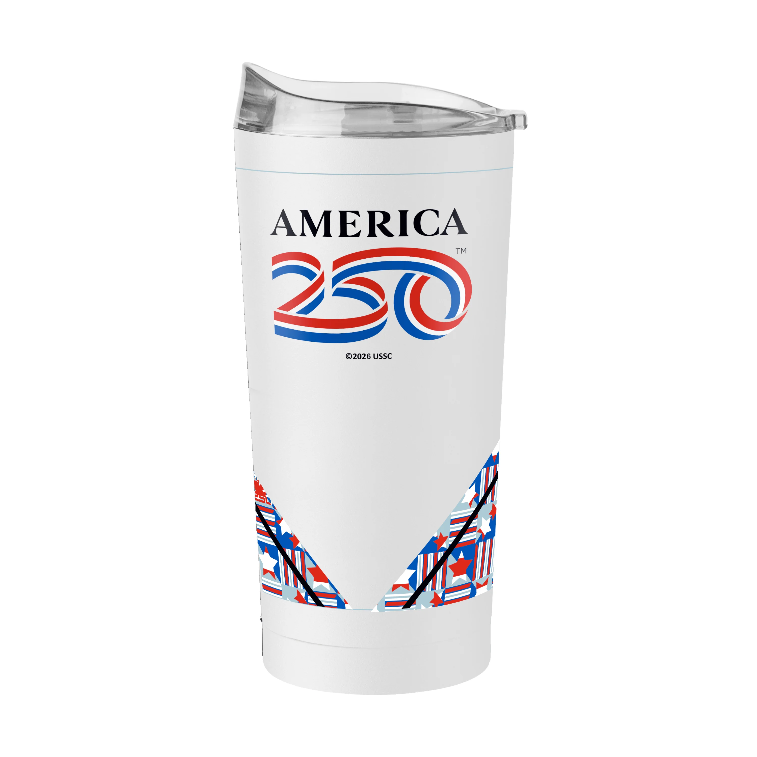 America 250 20oz Stars and Stripes Powder Coat Tumbler