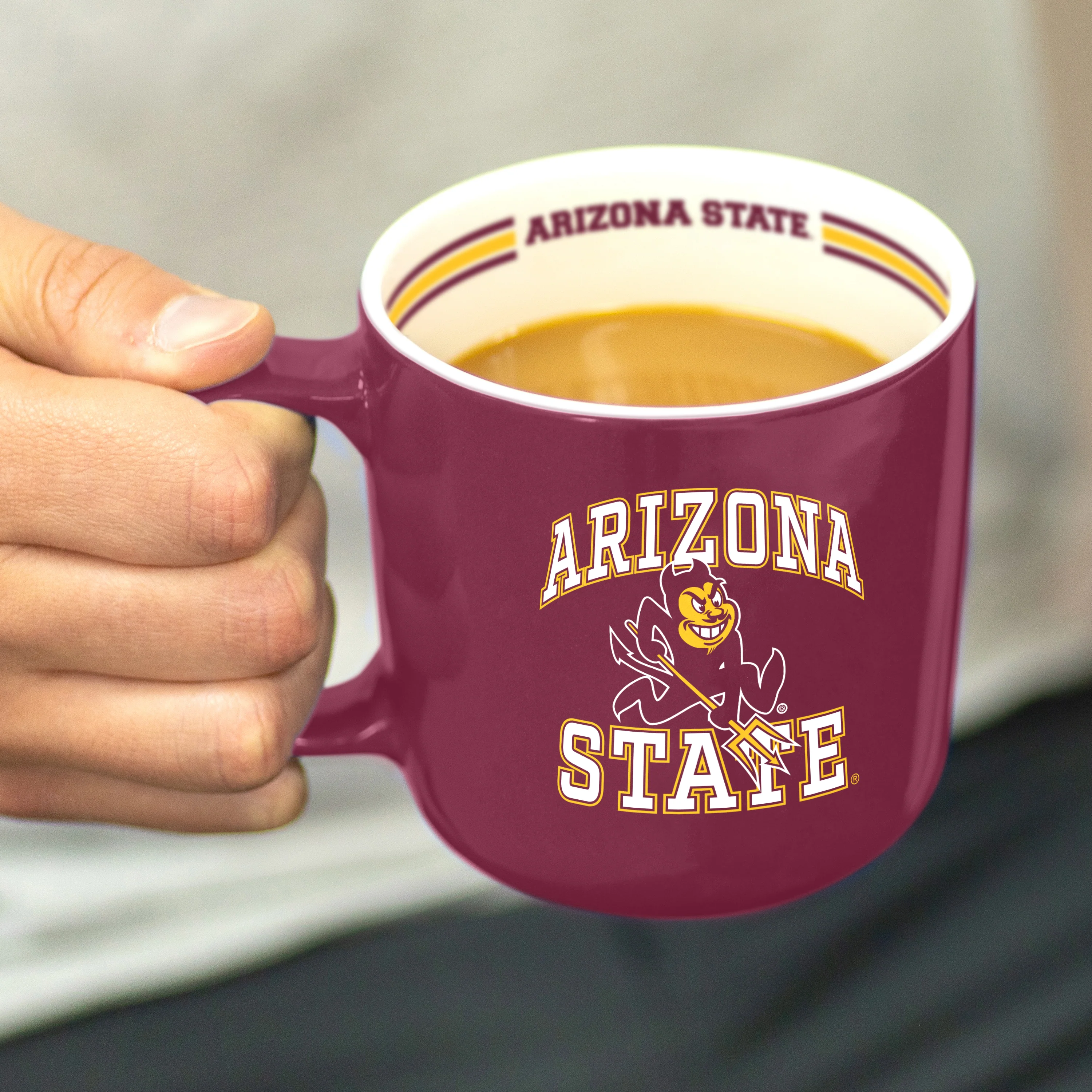 Arizona State 15oz Stripe Mug - Image 4