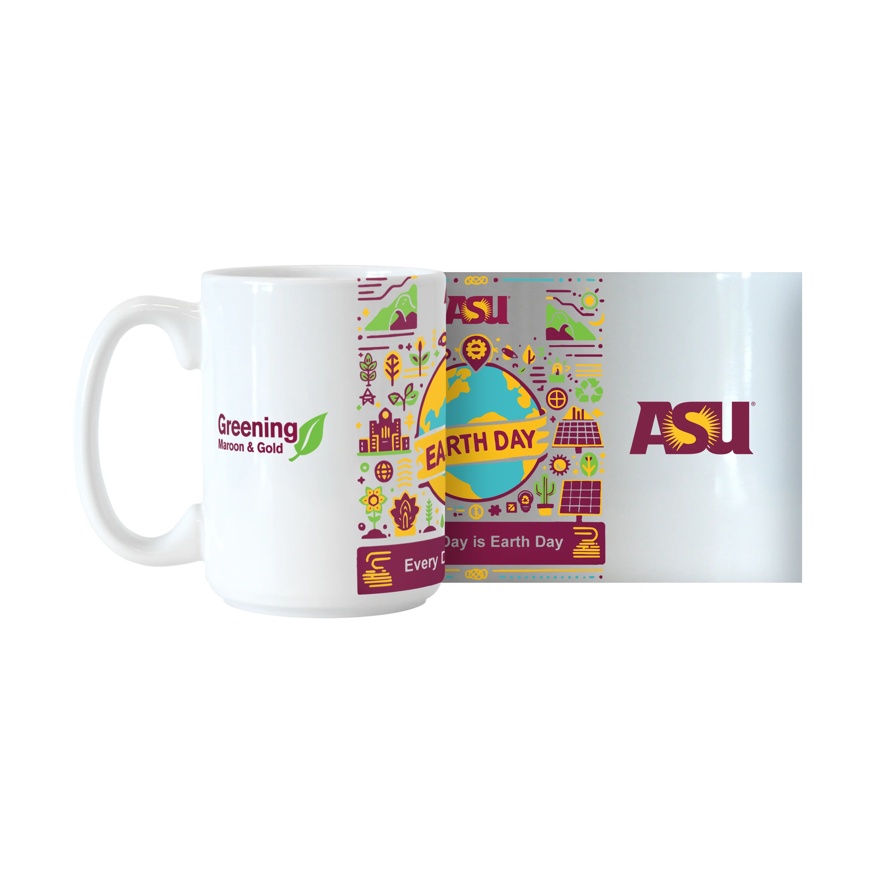 Arizona State Leo Earth Day 15oz Sublimated Mug - Image 2