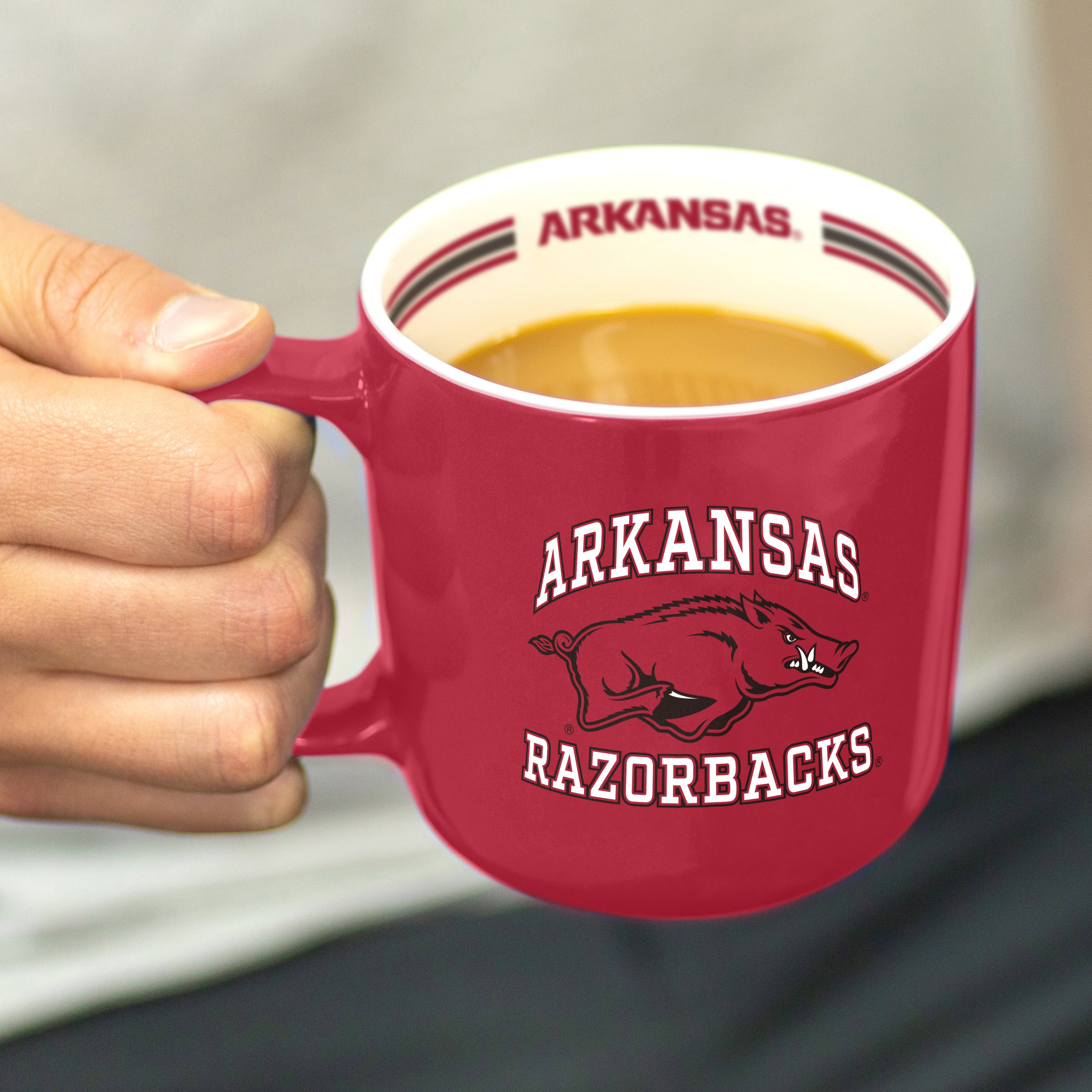 Arkansas 15oz Stripe Mug - Image 4