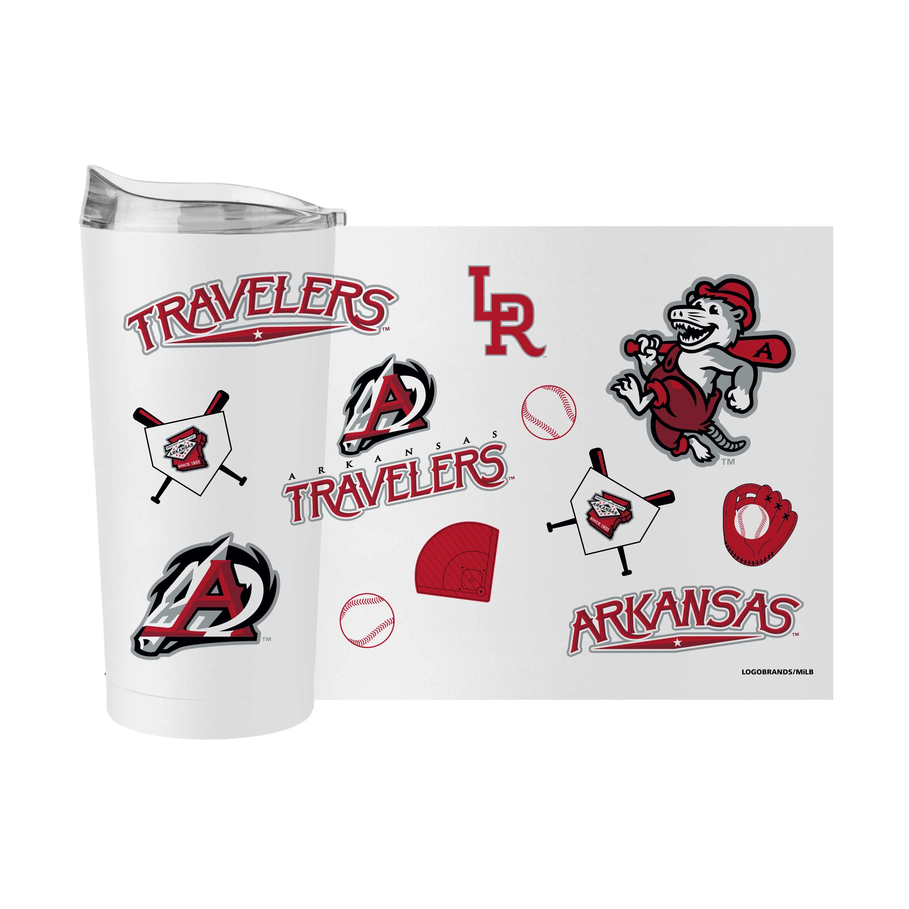 Arkansas Travelers 20oz Native Powder Coat Tumbler - Image 3