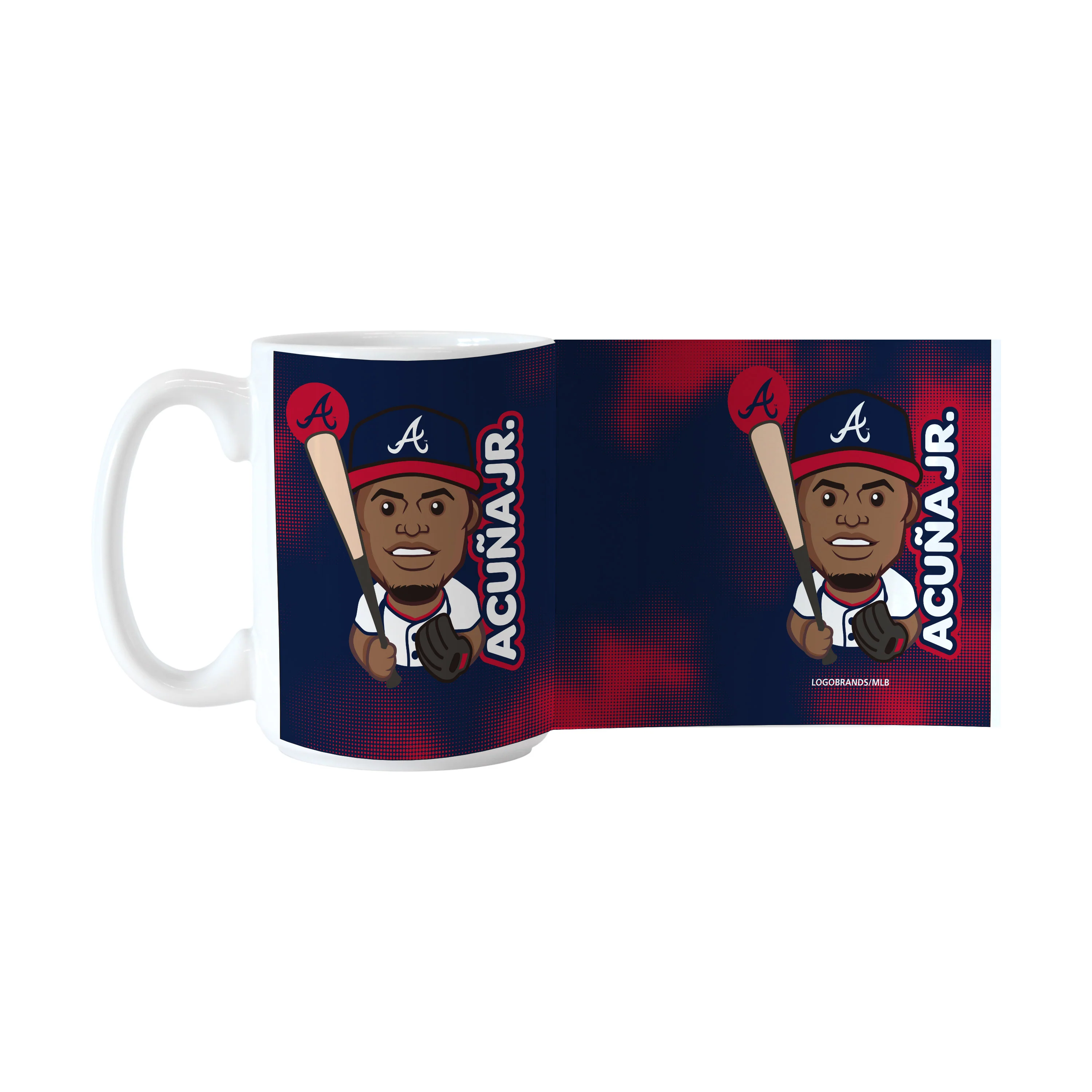 Atlanta Braves Ronald Acuna Jr Caricature 15oz Sublimated Mug - Image 2