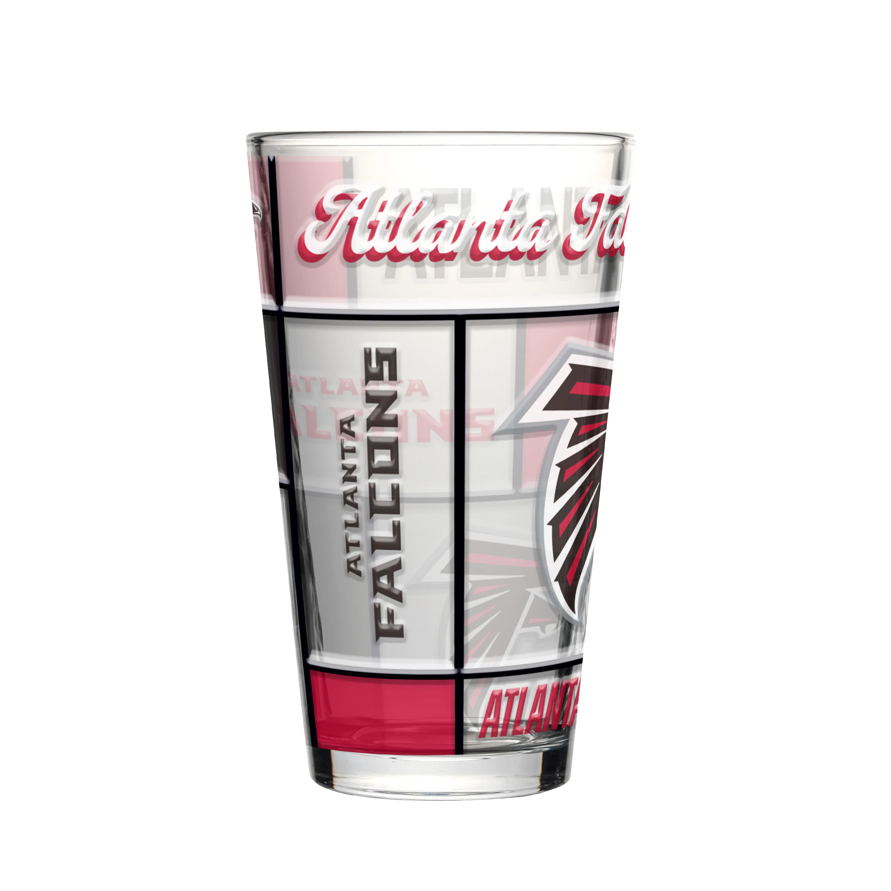 Atlanta Falcons 16oz Quilted Stained Pint Glass - Image 2