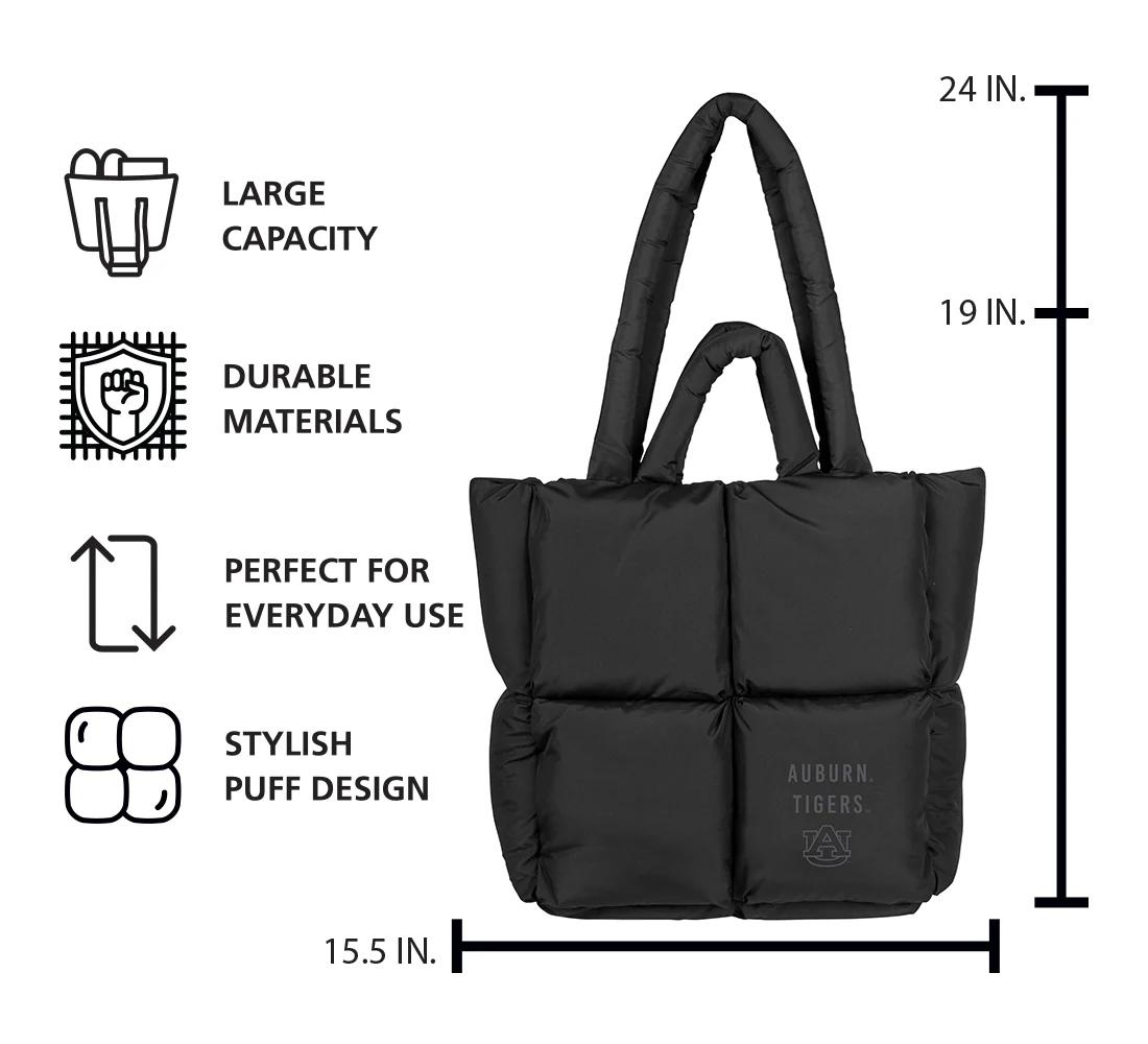 Auburn Black Puff Tote - Image 4