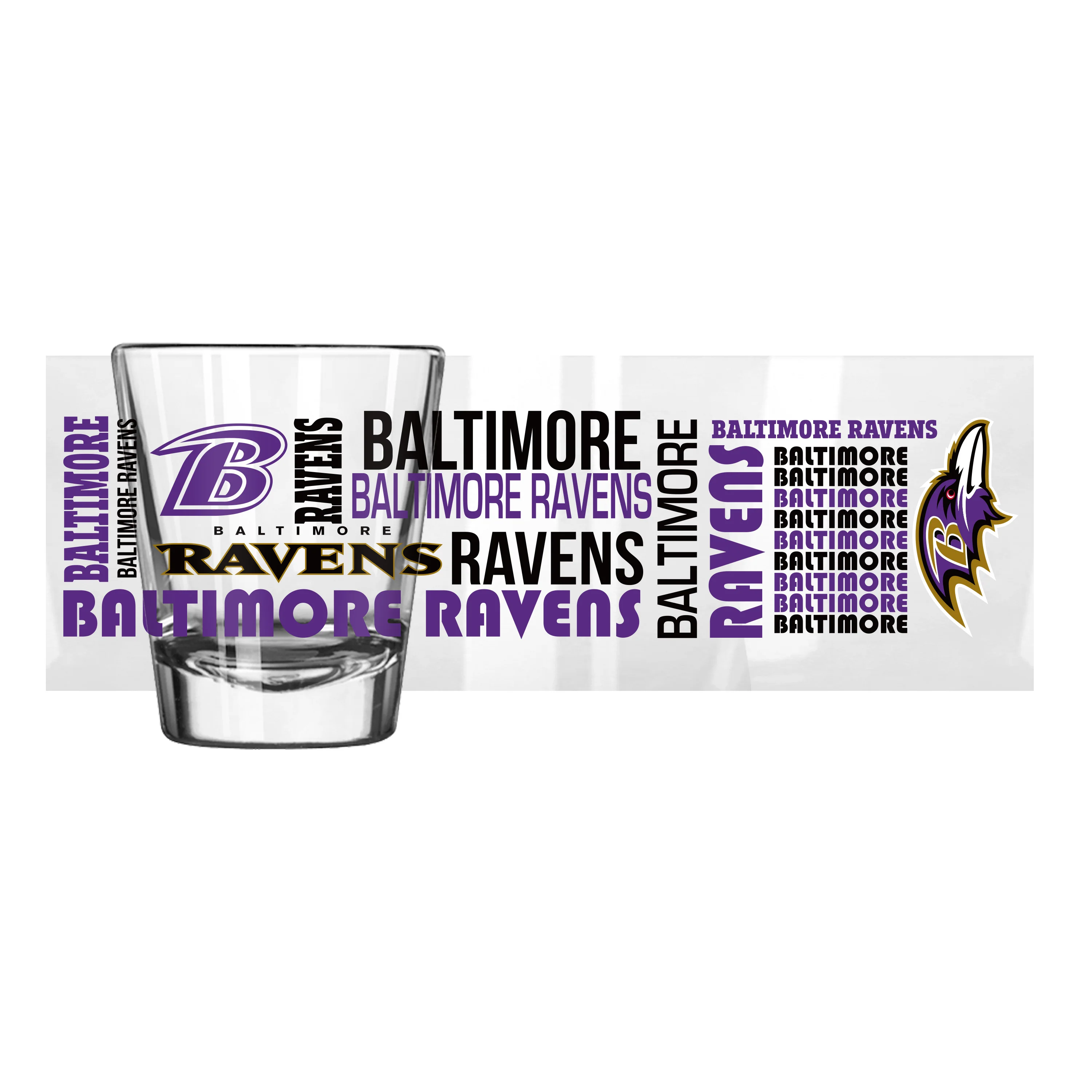 Baltimore Ravens 2oz Spirit Shot Glass - Image 2