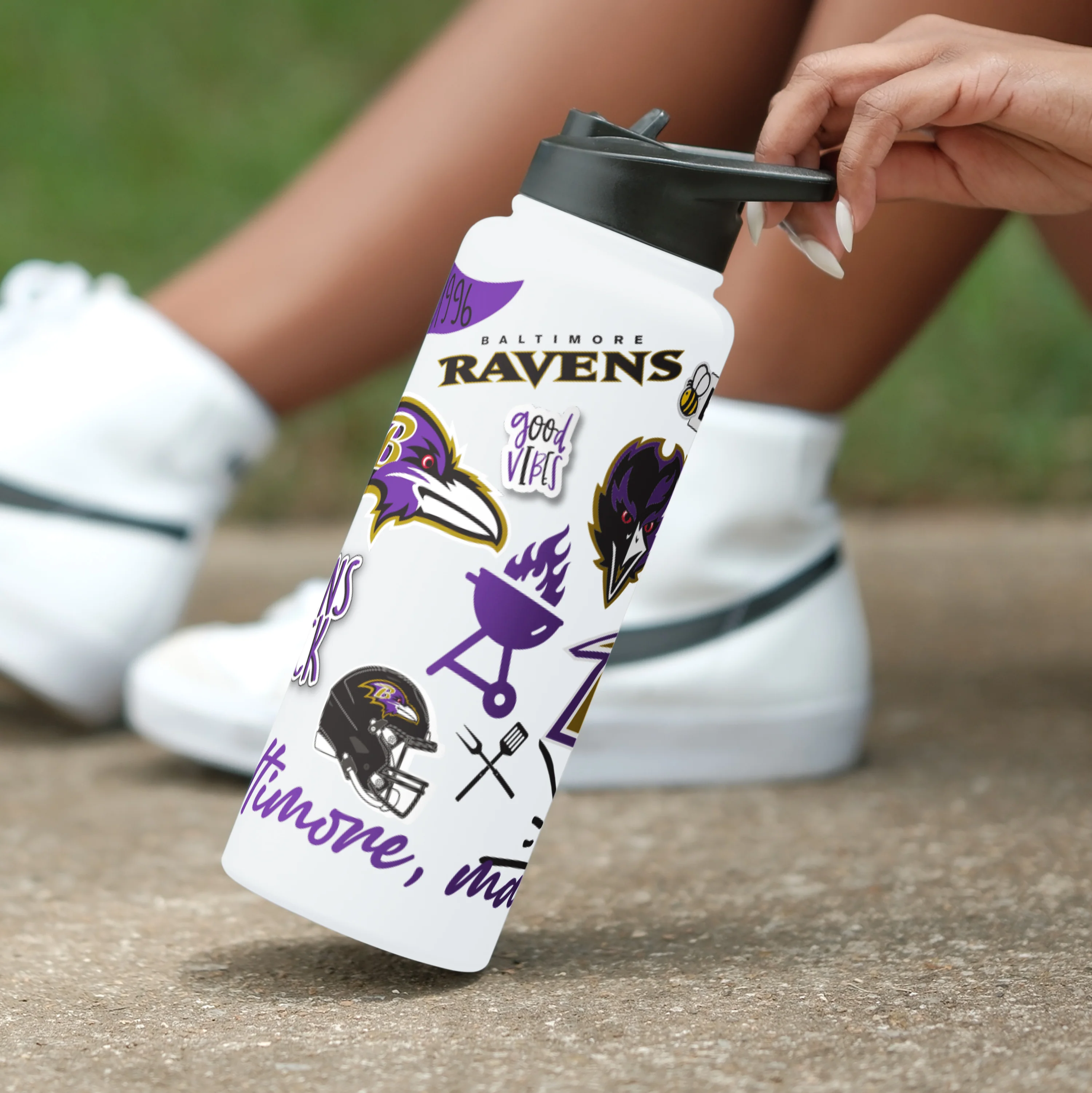 Baltimore Ravens 34oz Native Quencher Bottle - Image 3