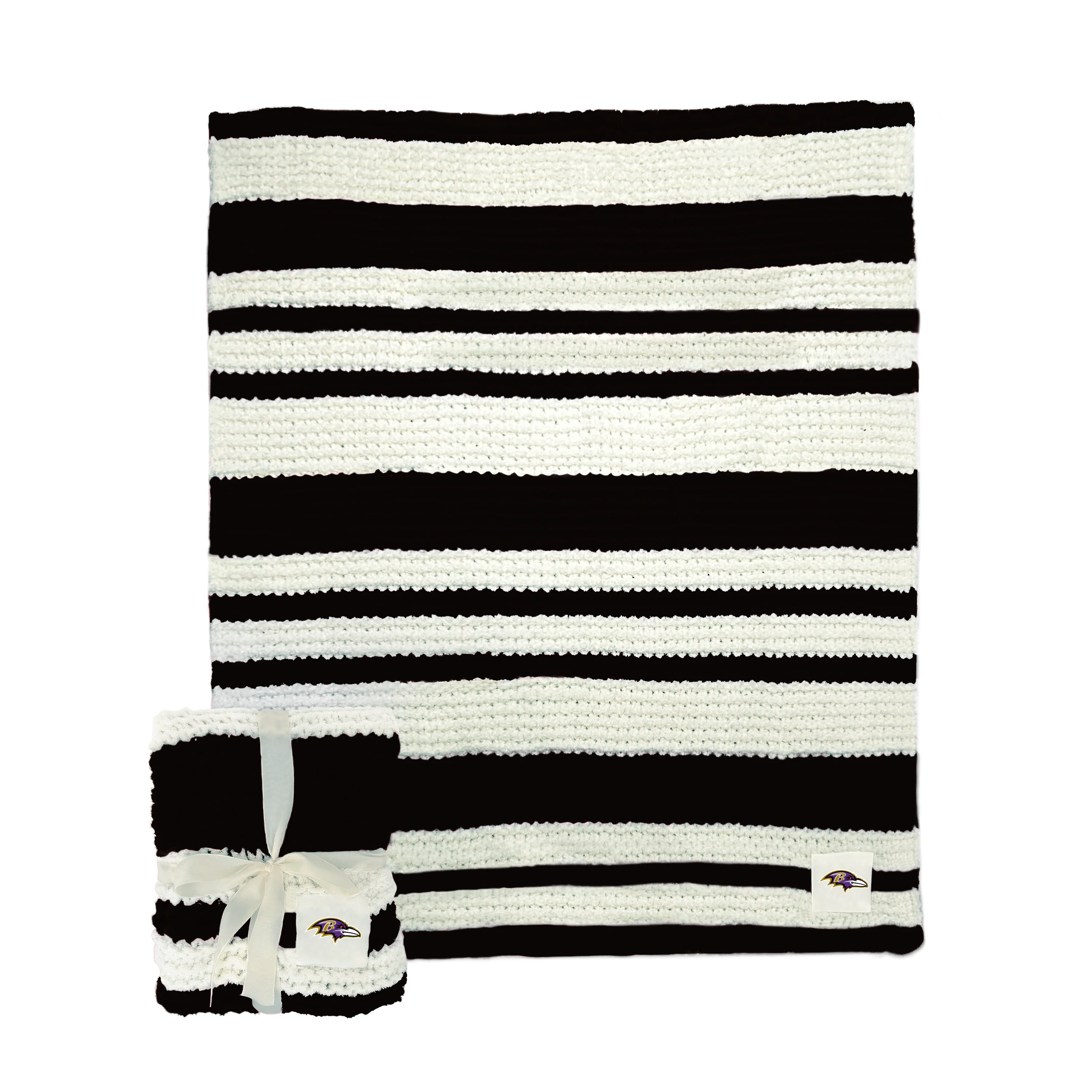 Baltimore Ravens Cable Knit Throw 50x60