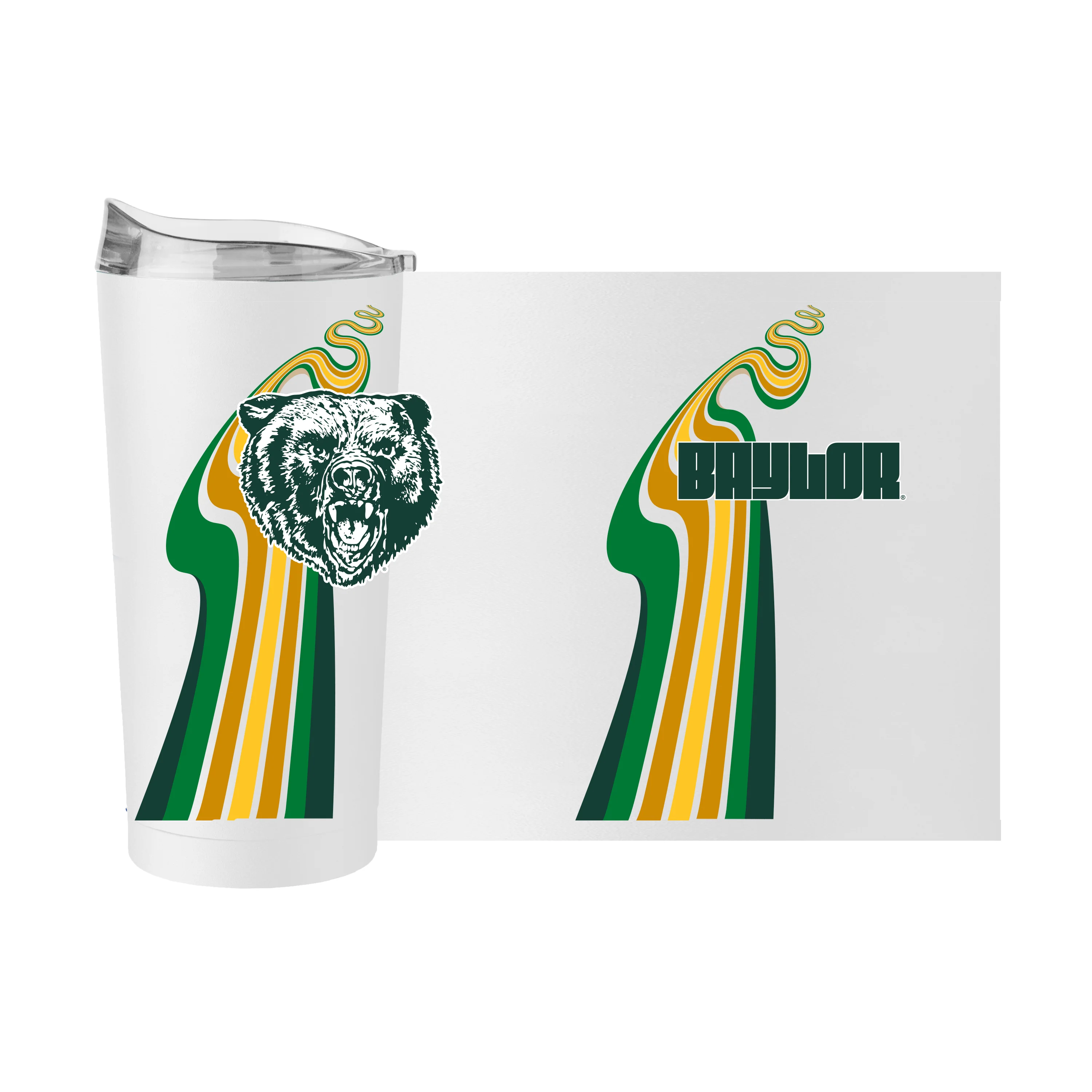 Baylor Growling Bear 20oz Powder Coat Tumbler - Image 3