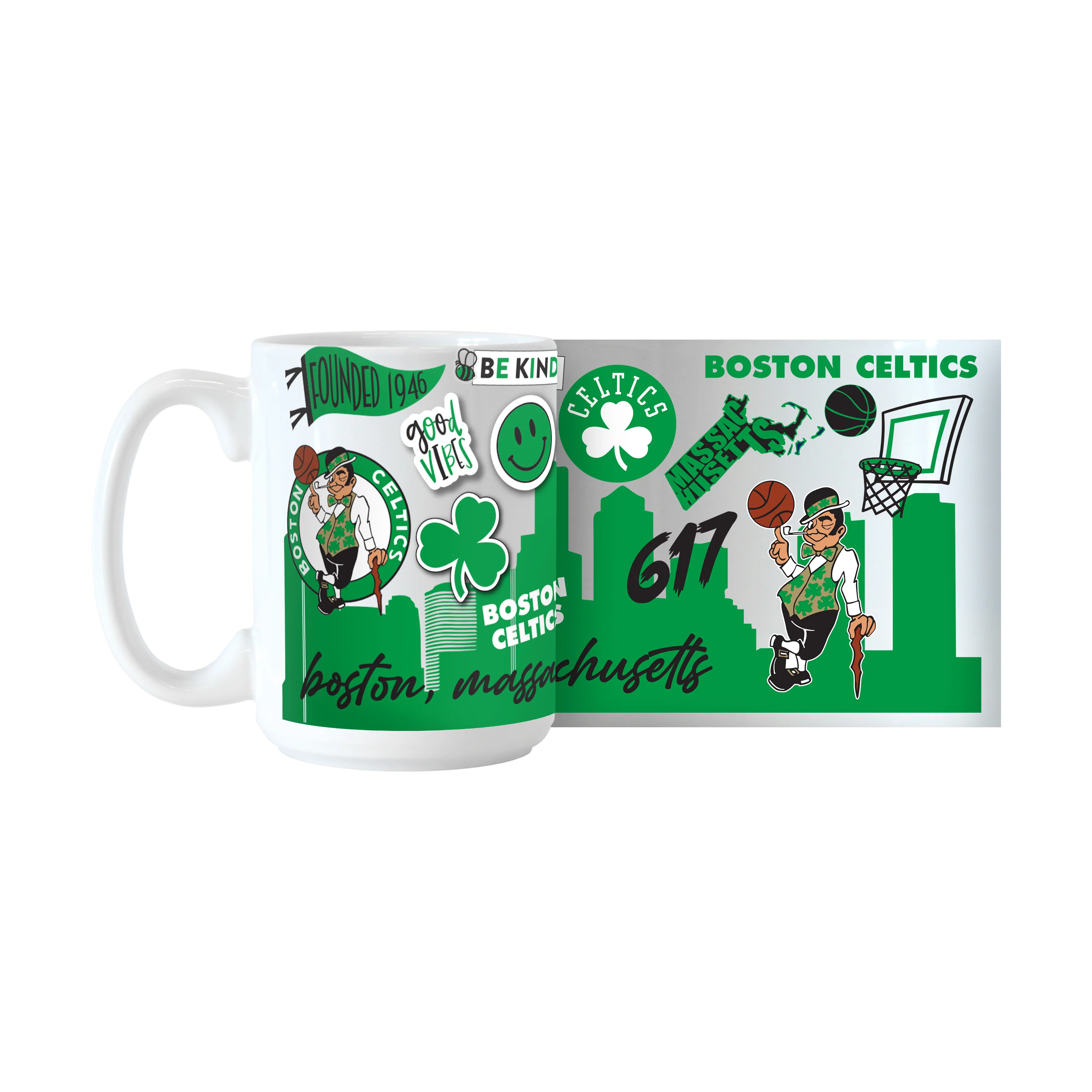 Boston Celtics 15oz Native Sublimated Mug - Image 2