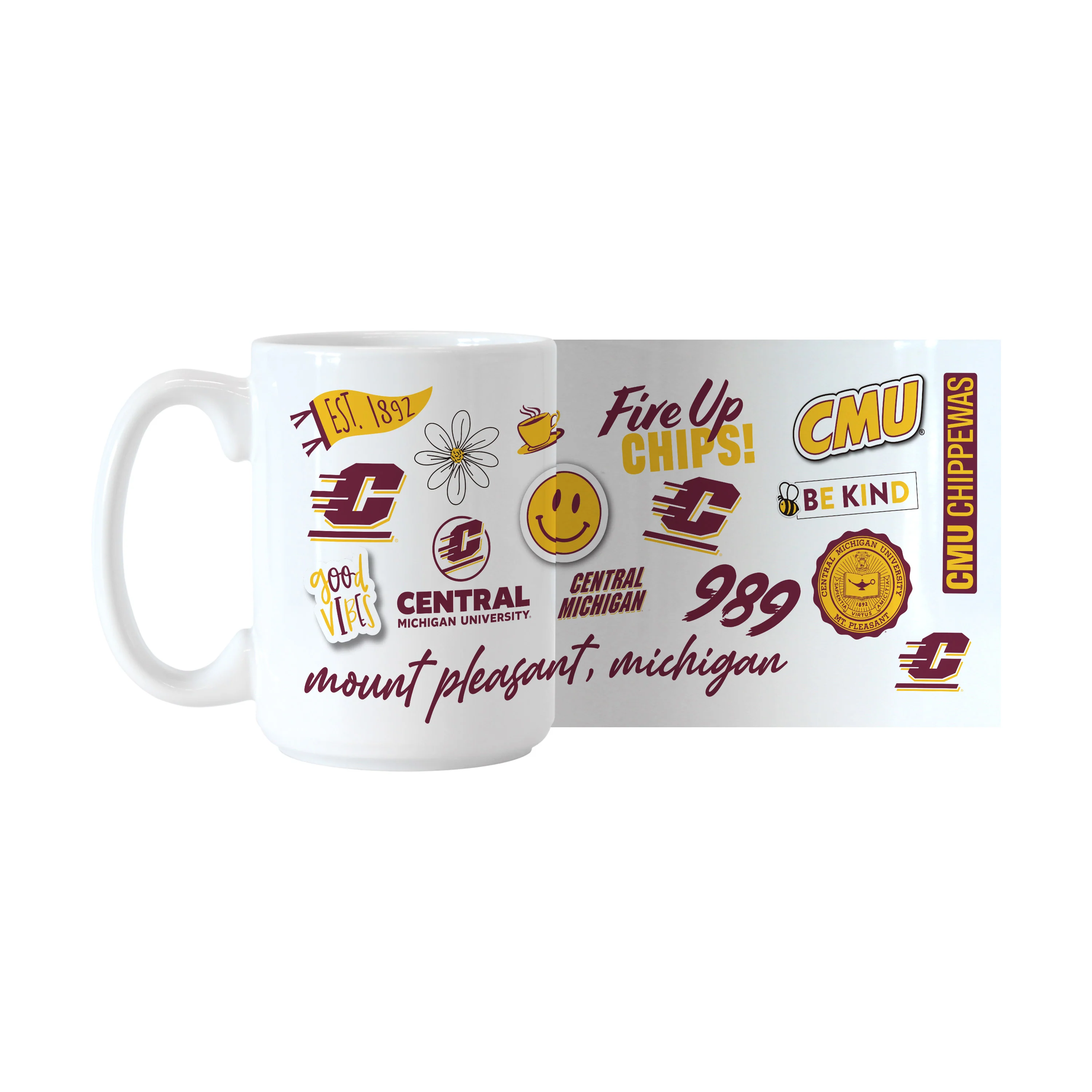 Central Michigan 15oz Native Sublimated Mug - Image 2