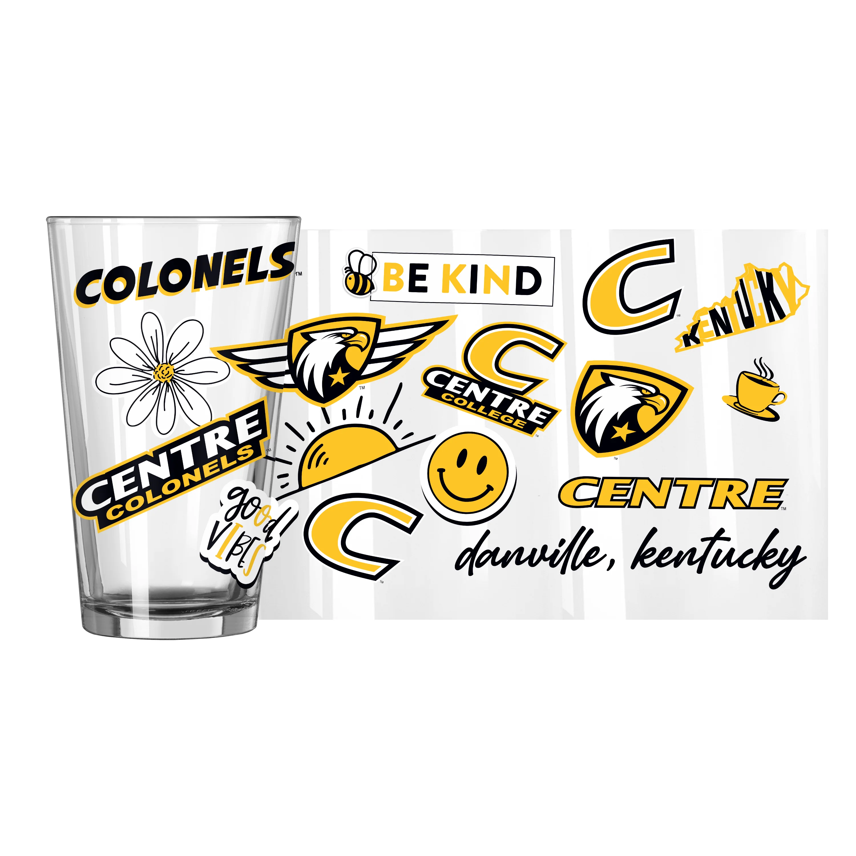 Centre College 16oz Native Pint Glass - Image 2