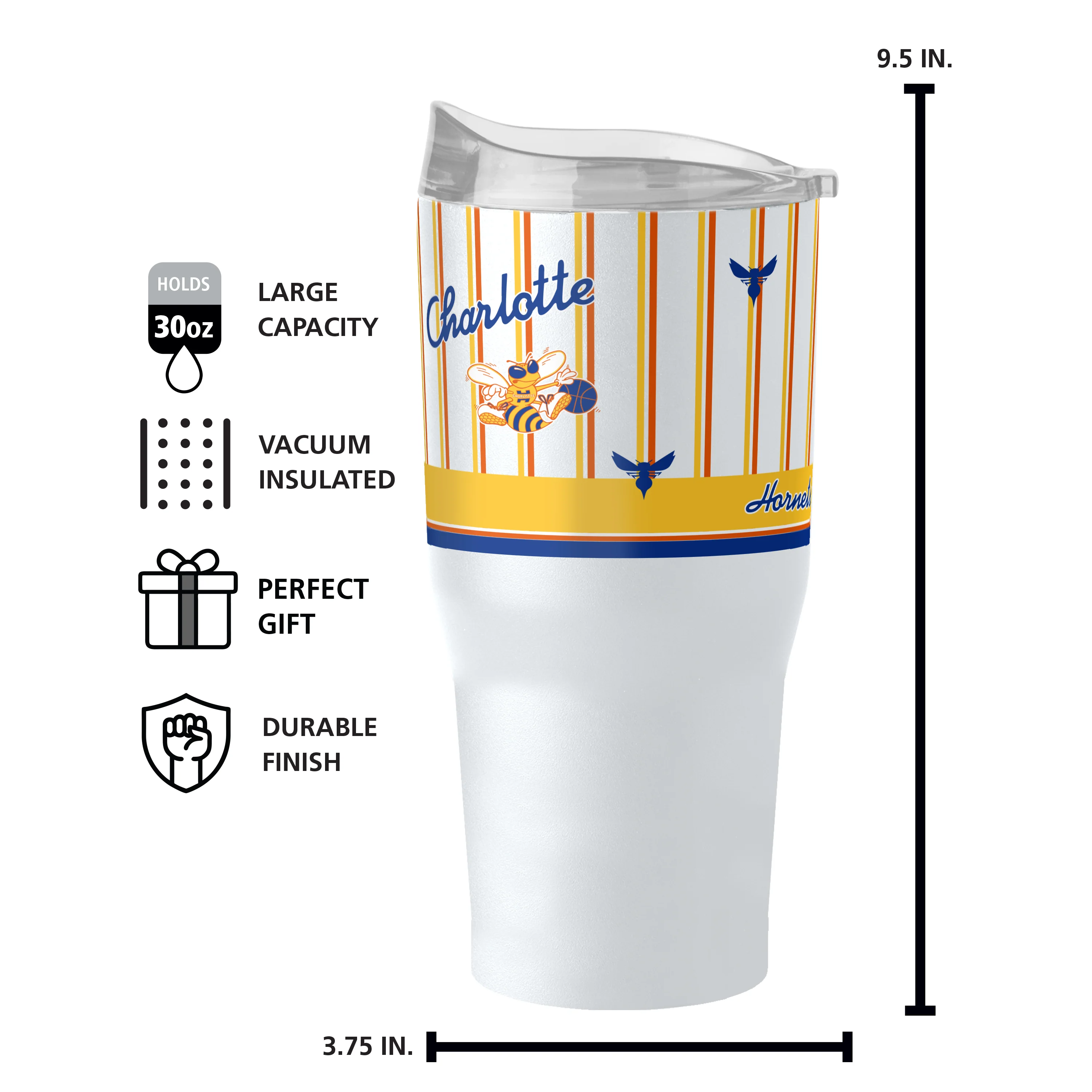 Charlotte Hornets 30oz 2025-26 City Edition Powder Coat Tumbler - Image 6