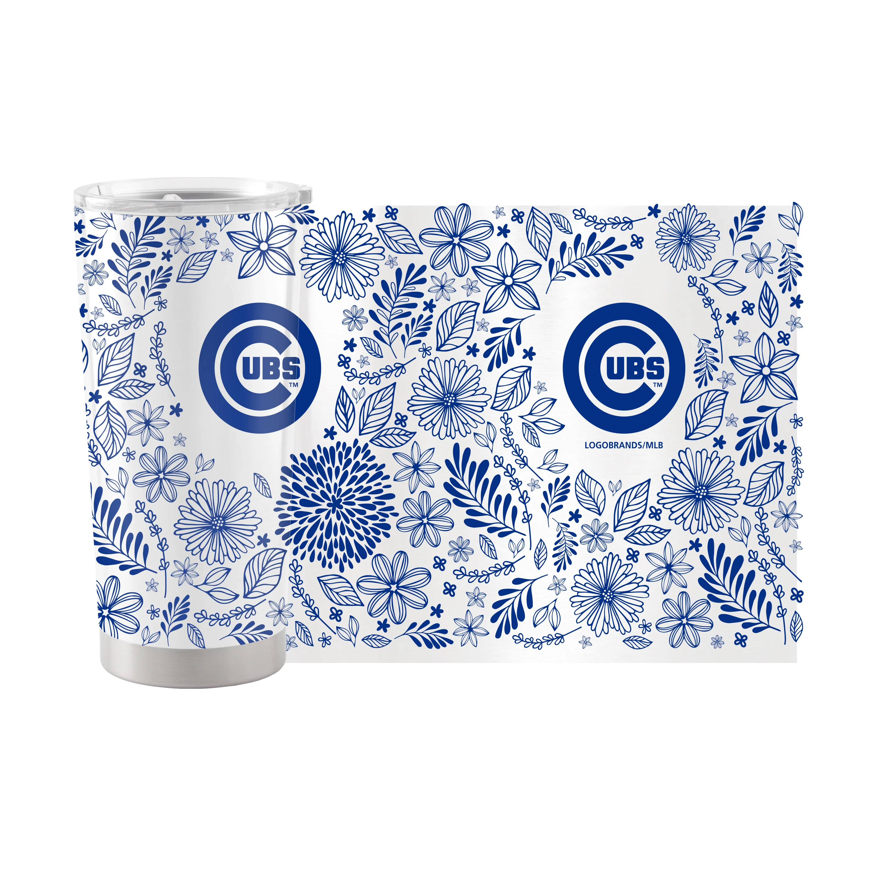 Chicago Cubs 20oz Botanical Stainless Steel Tumbler - Image 2