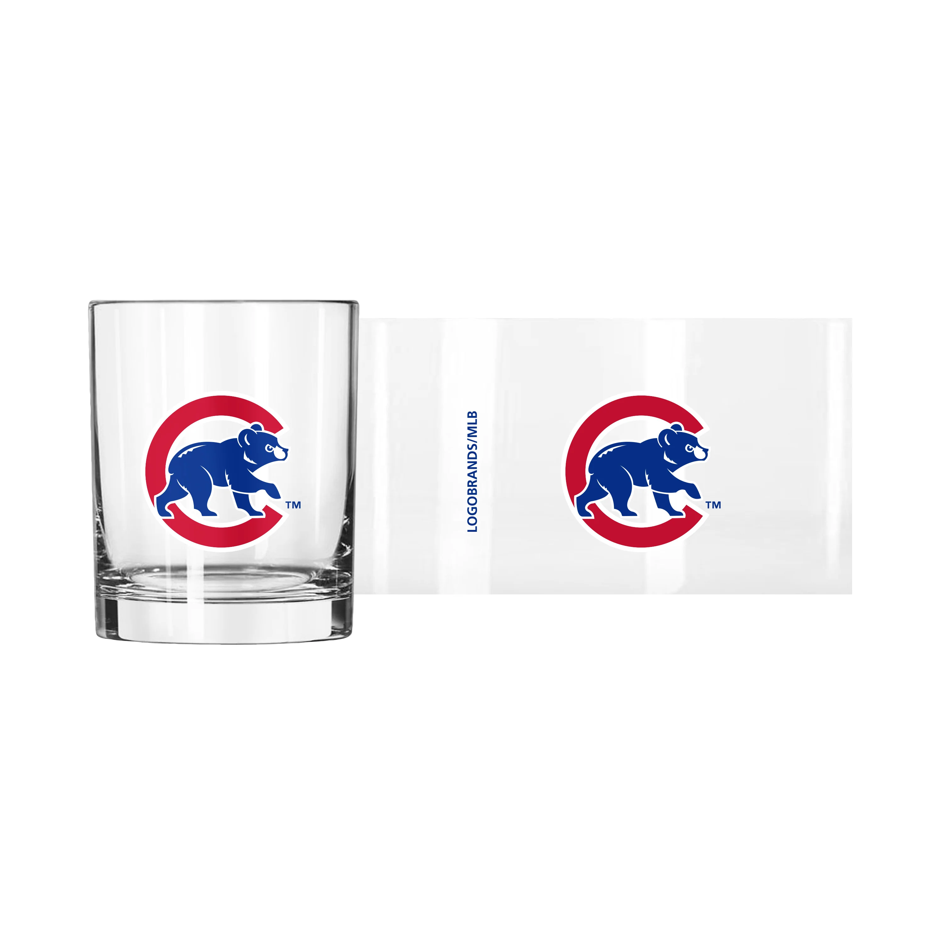 Chicago Cubs Walking Bear 14oz Rocks Glass - Image 2