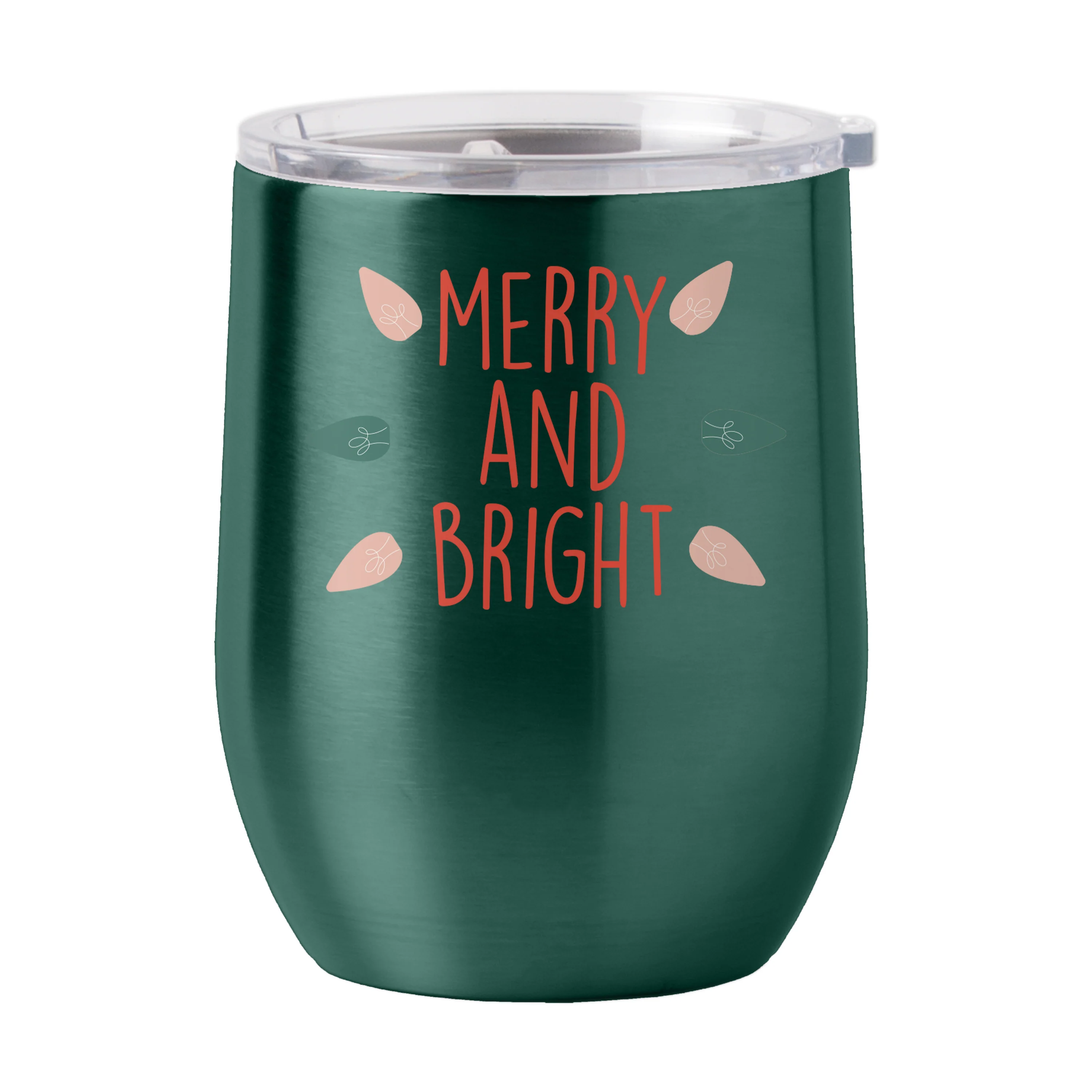 Christmas Merry and Bright 16oz Stainless Curved Beverage - Image 2