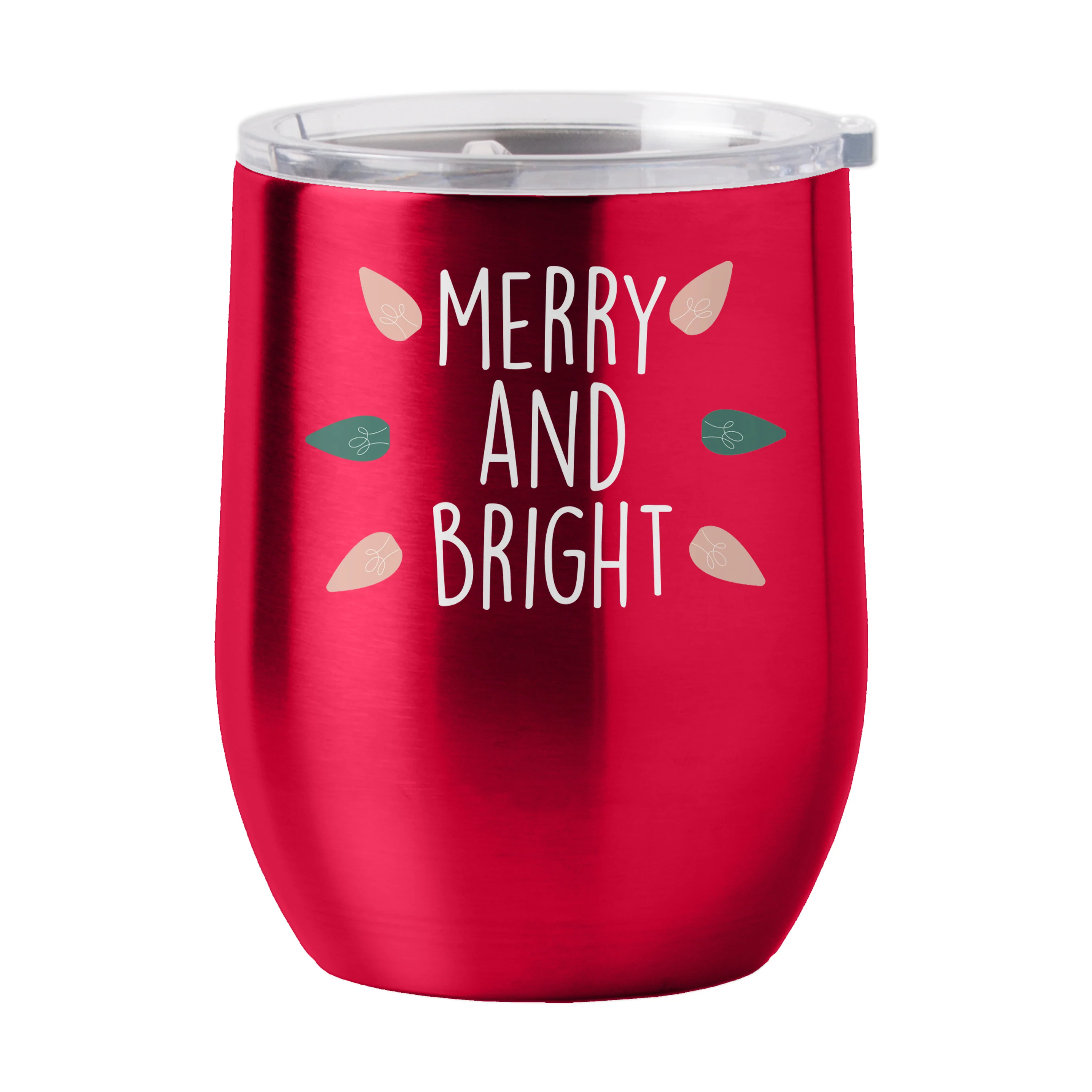 Christmas Merry and Bright 16oz Stainless Curved Beverage - Image 2