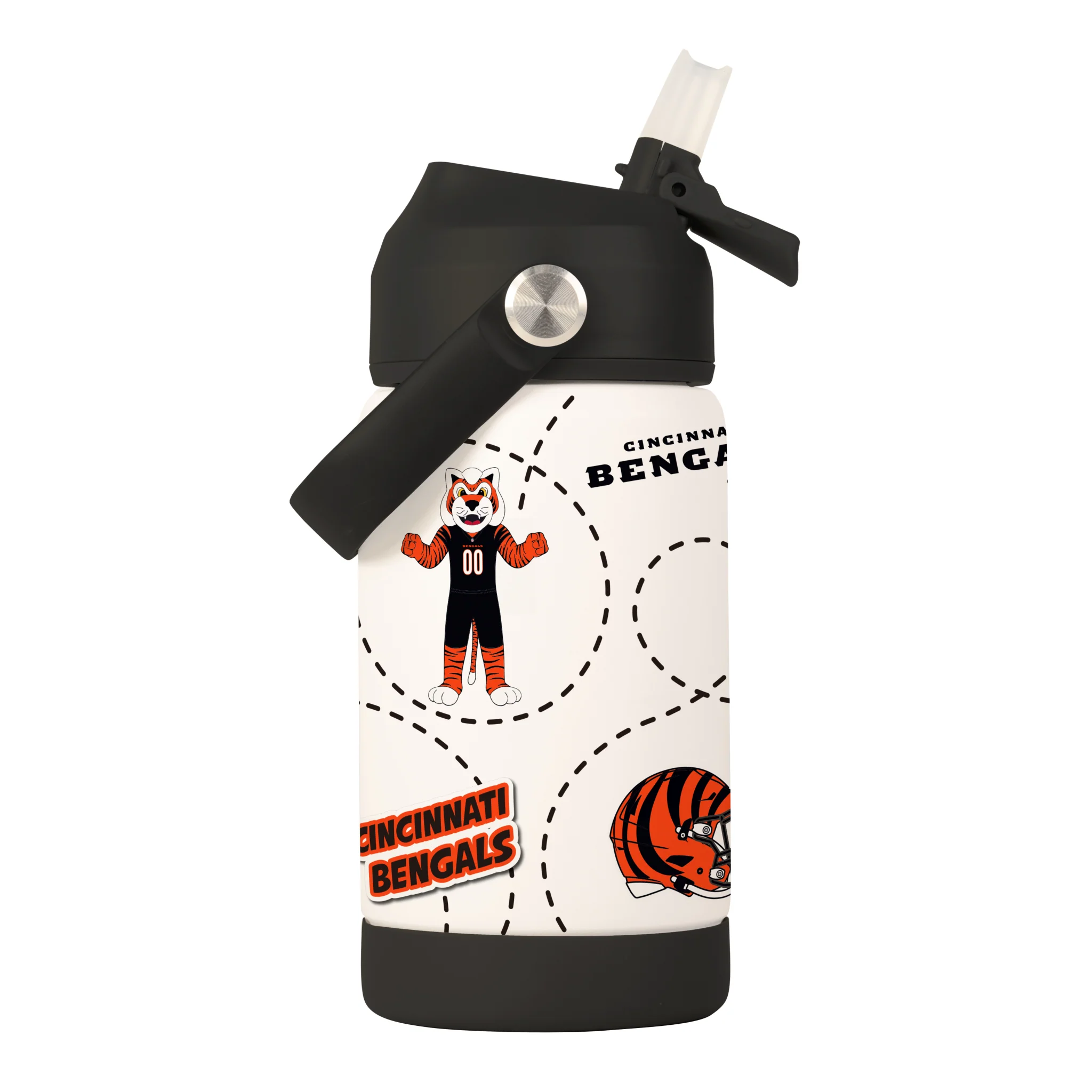 Cincinnati Bengals 12oz Mascot SS Kids Bottle - Image 3