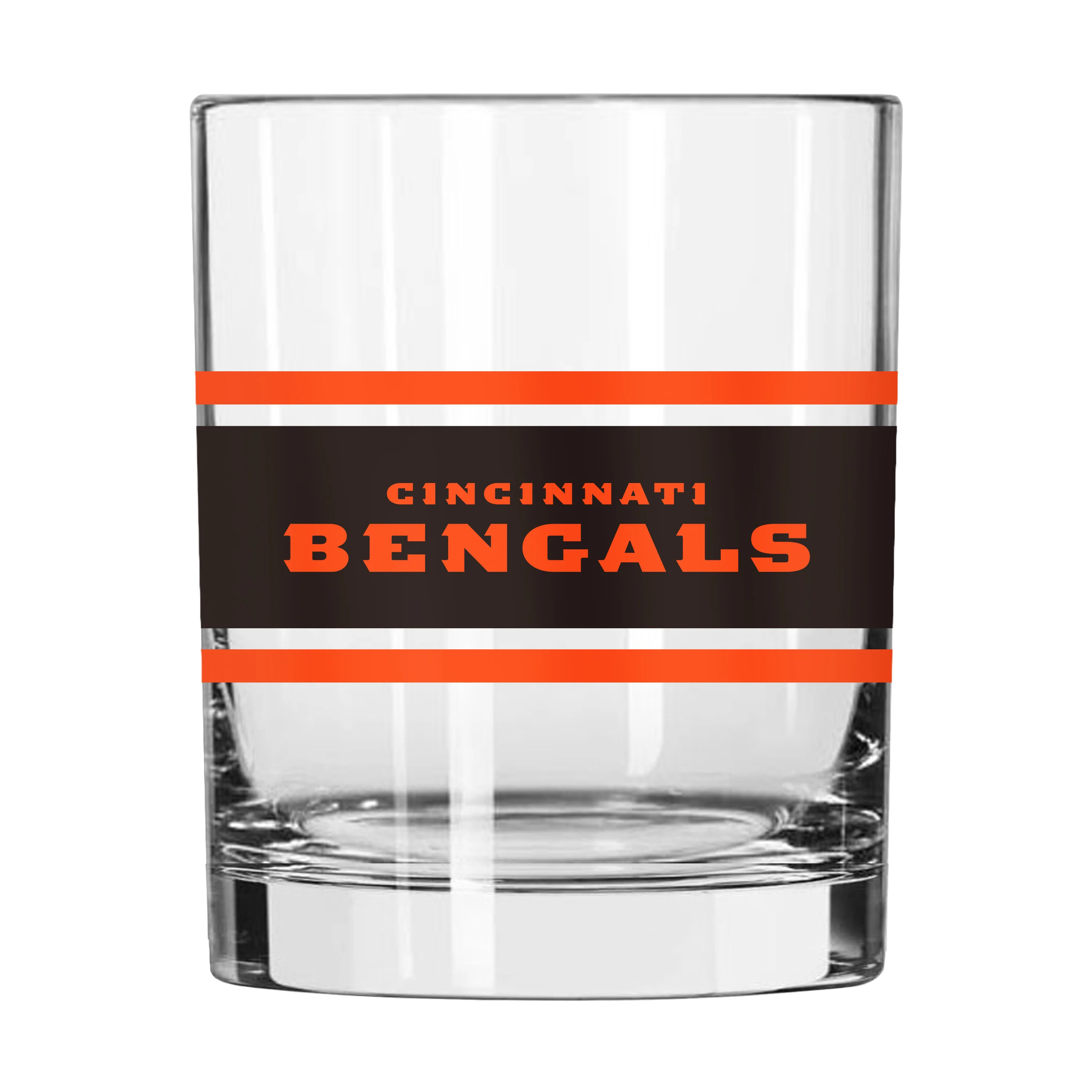 Cincinnati Bengals 14oz Stripe Rocks Glass - Image 2
