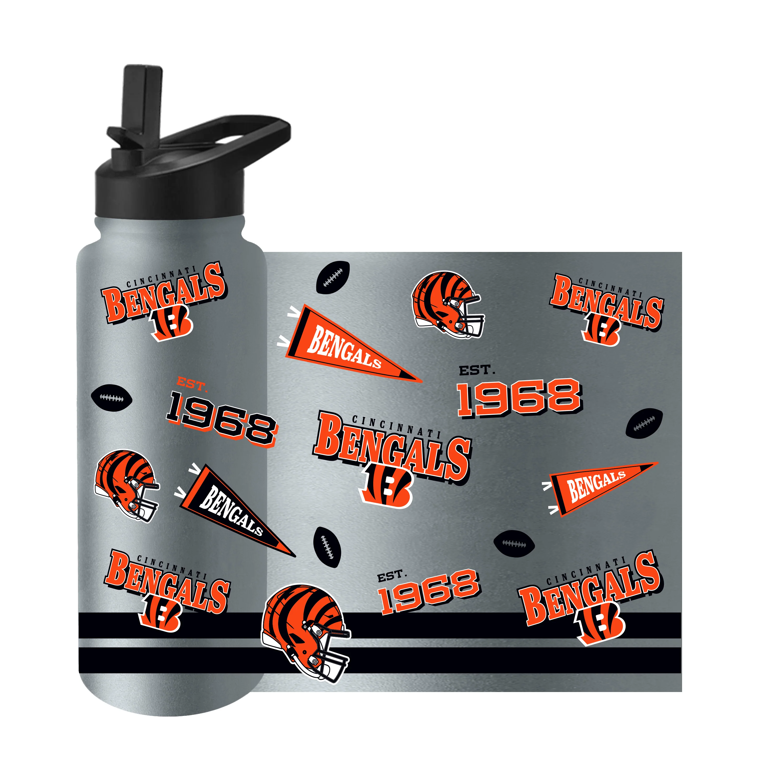Cincinnati Bengals 34oz Native Quencher Bottle - Image 3