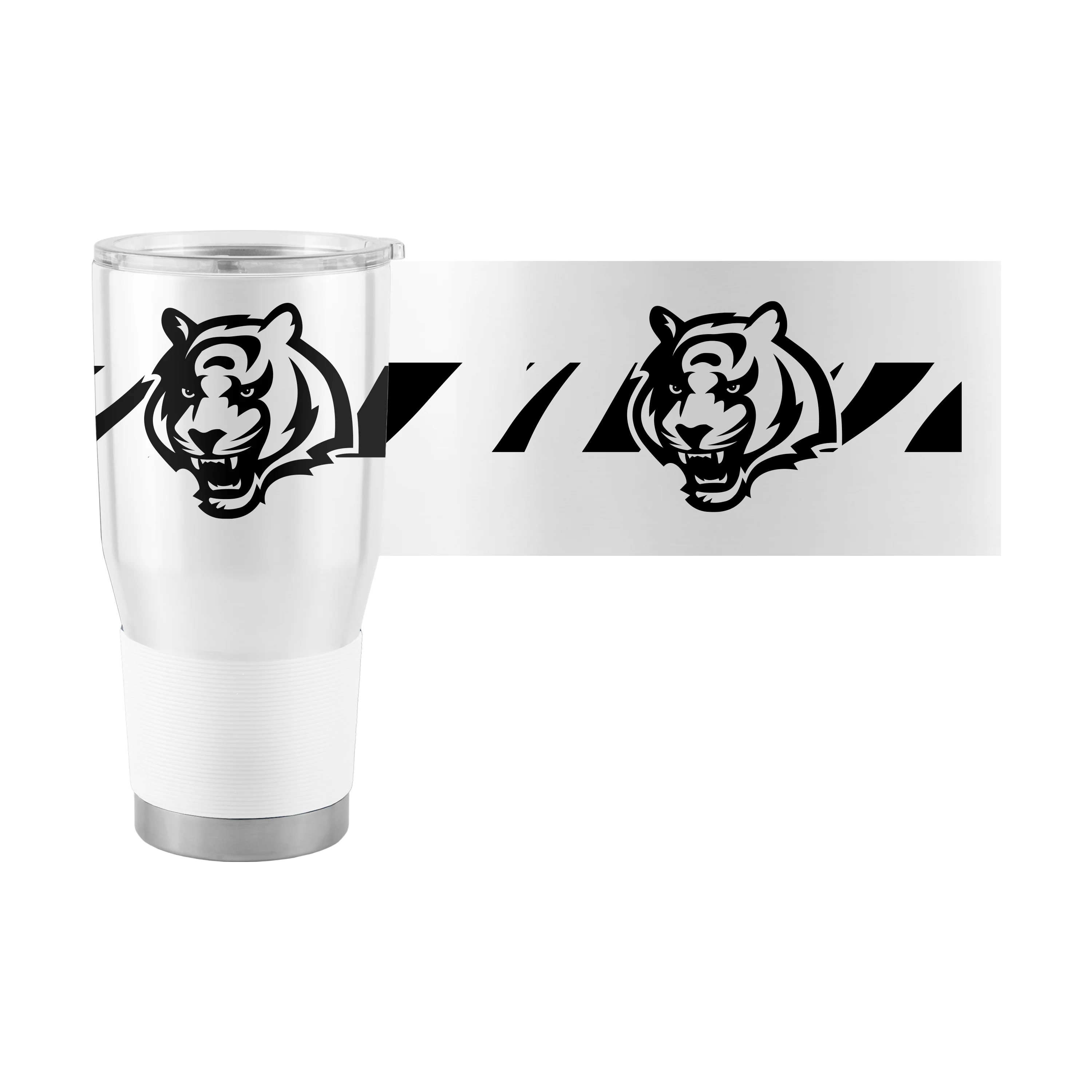 Cincinnati Bengals White Tiger 30oz Stainless Steel Tumbler - Image 2