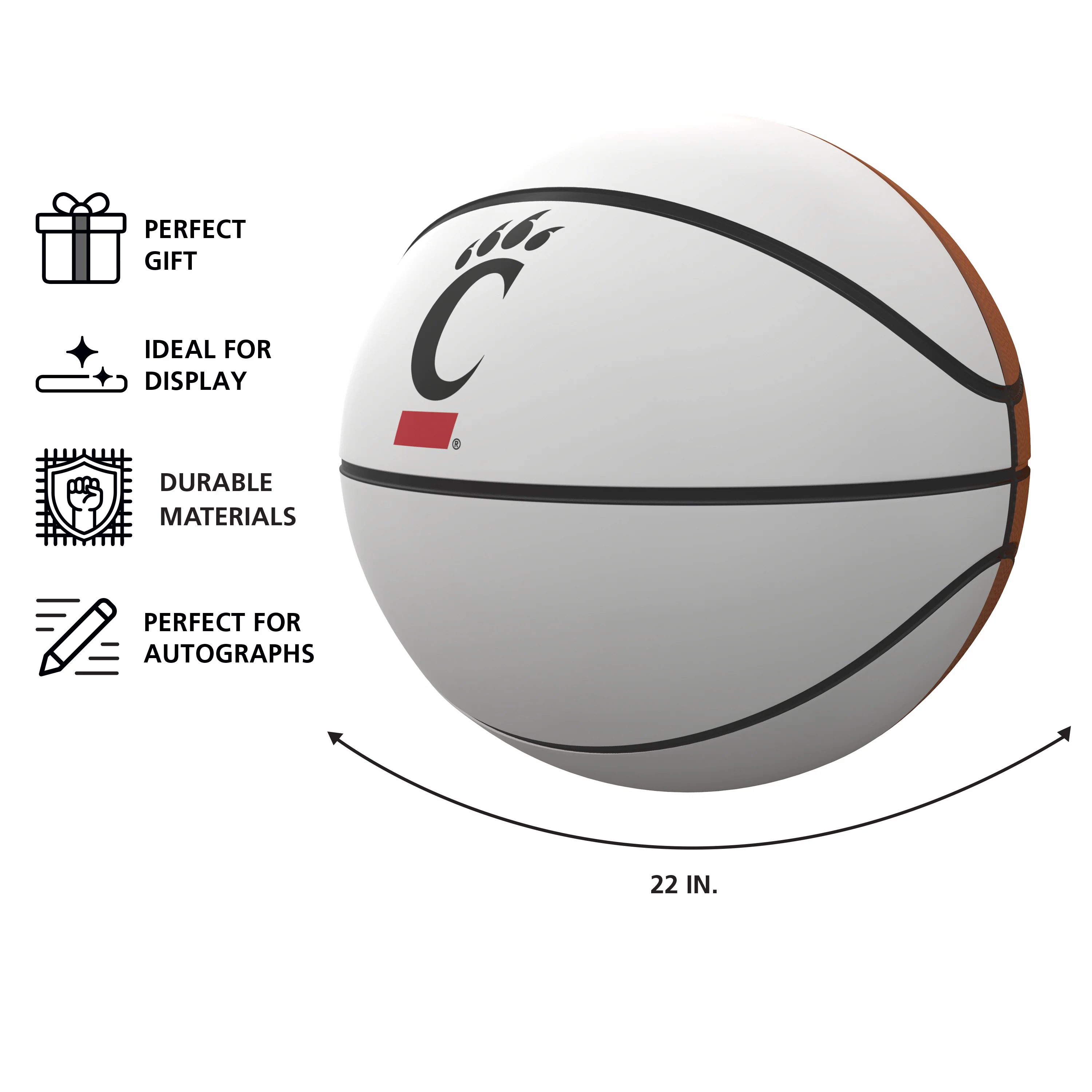 Cincinnati Mini Size Autograph Basketball - Image 4