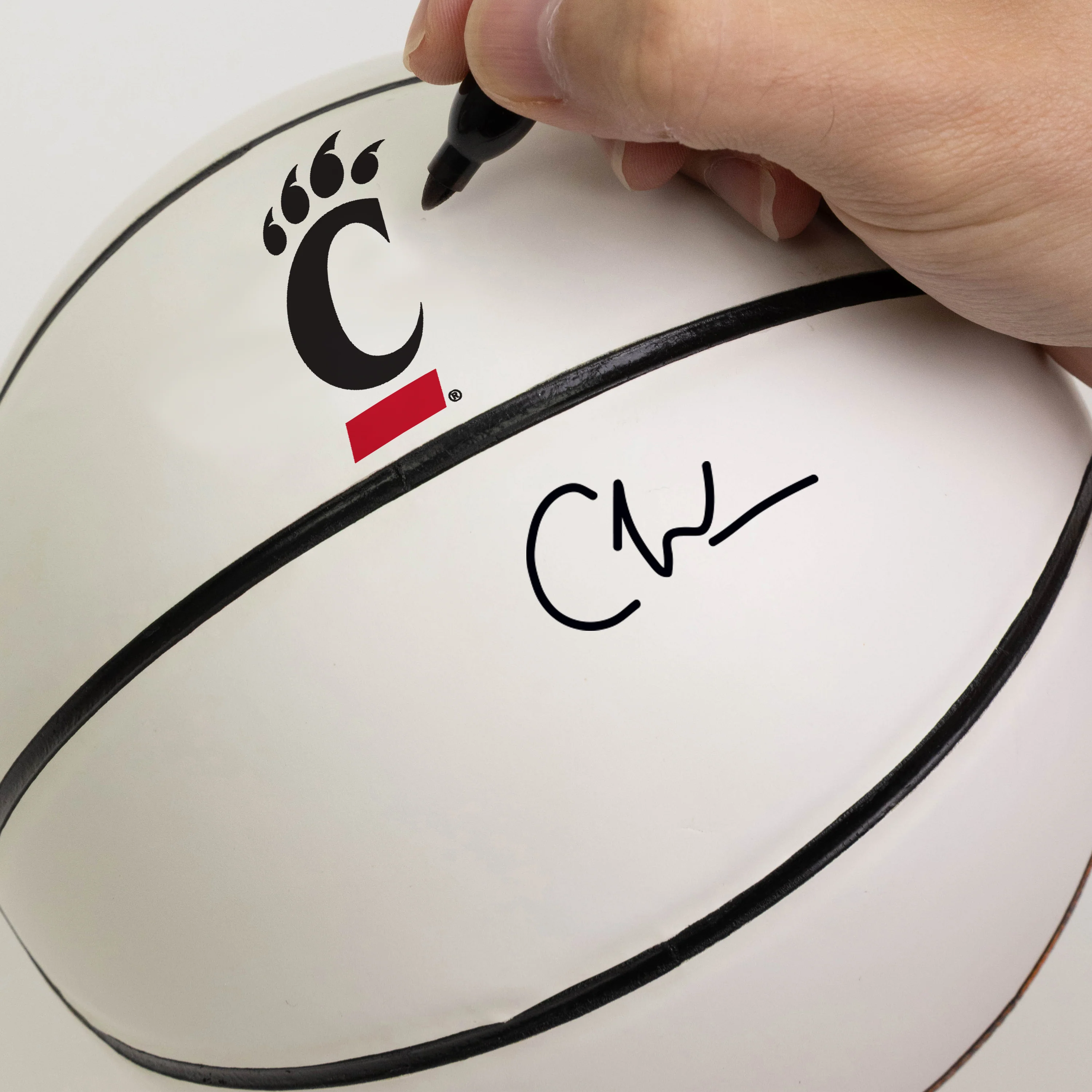 Cincinnati Mini Size Autograph Basketball - Image 5