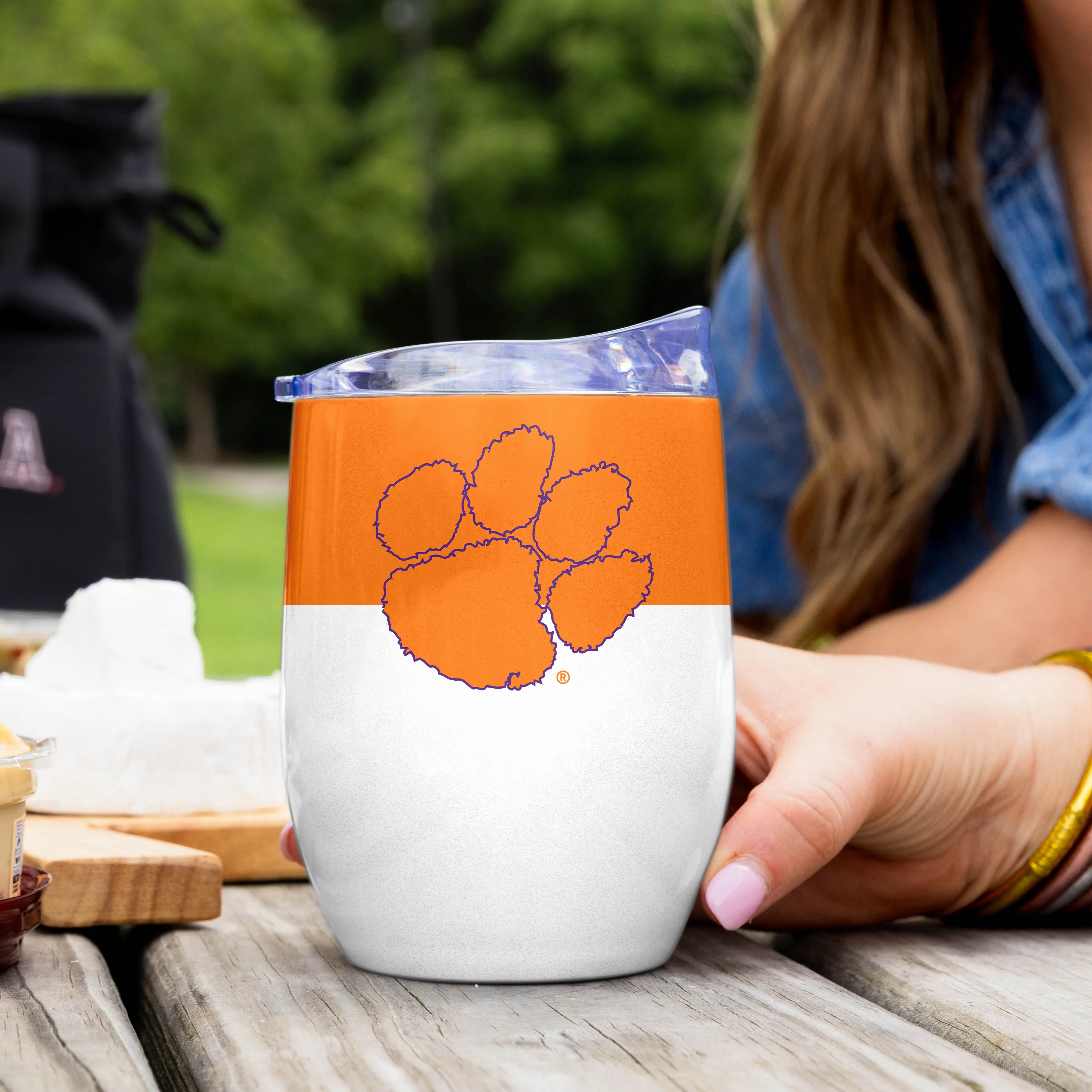 Clemson 16oz Colorblock Stainless Curved Beverage - Image 4