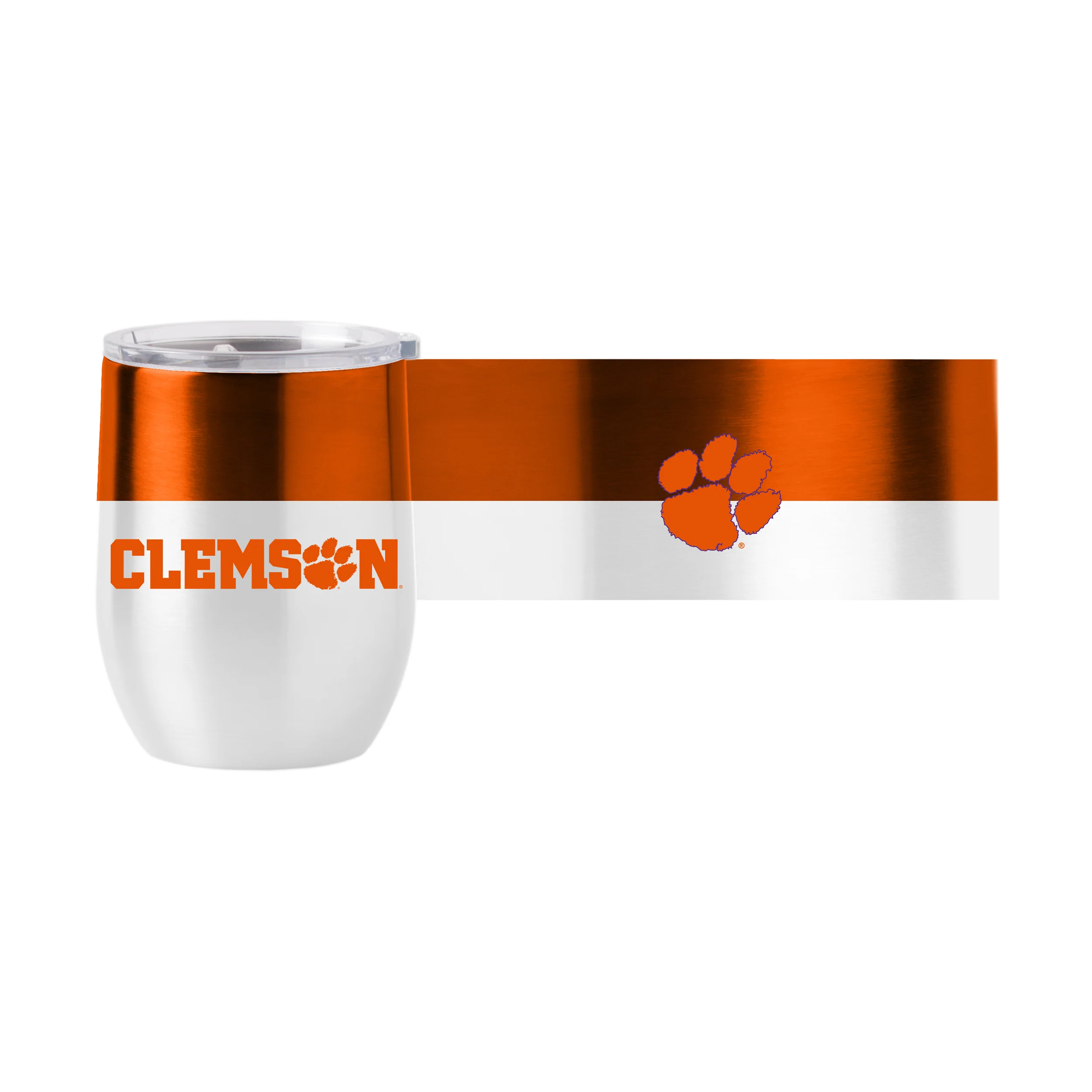 Clemson 16oz Colorblock Stainless Curved Beverage - Image 5