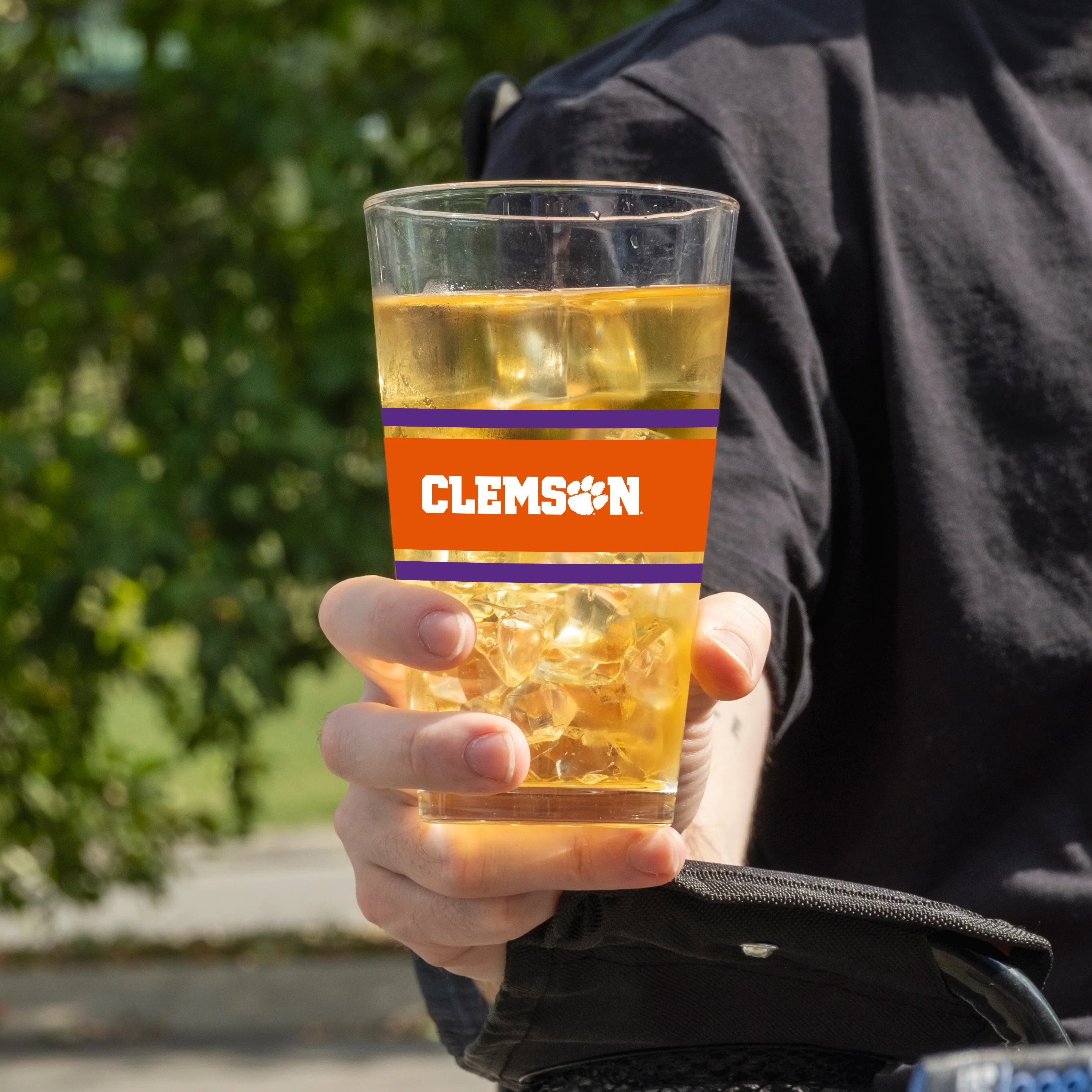 Clemson 16oz Stripe Pint Glass - Image 2