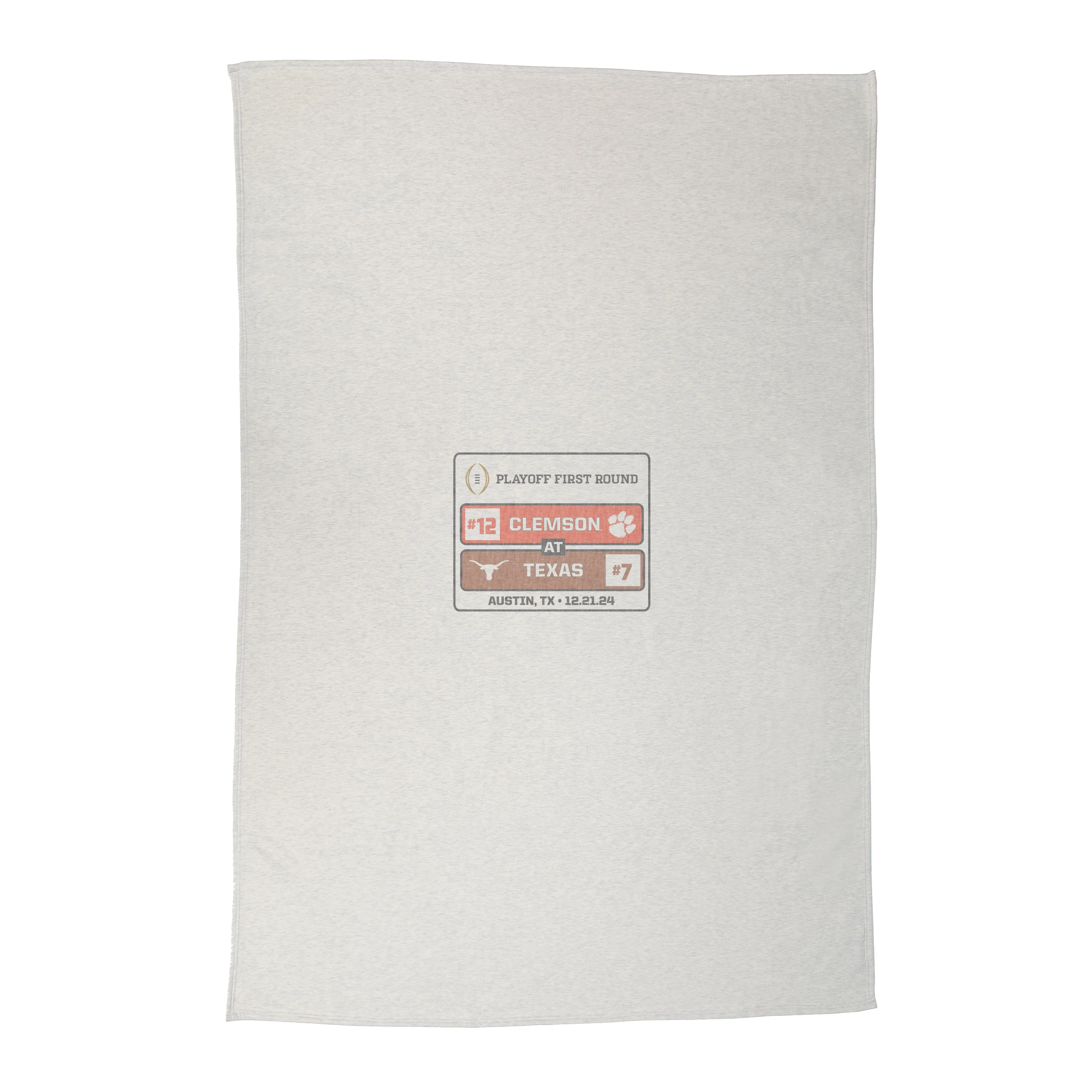 Clemson CFP Round 1 Match Up Sublimated Sweatshirt Blanket