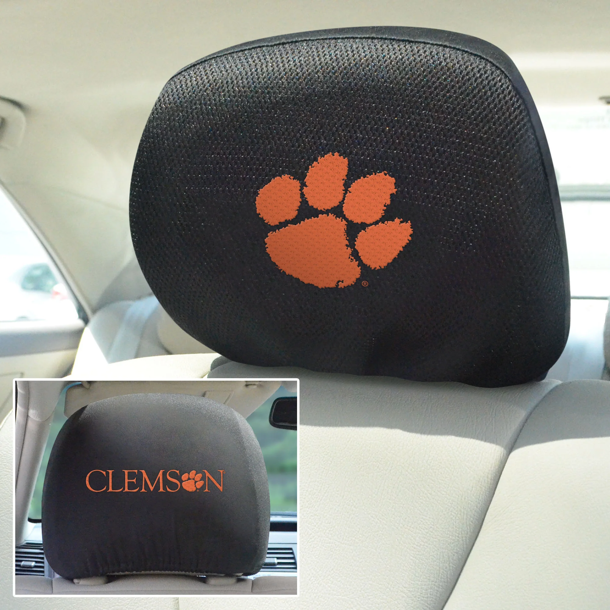 Clemson University Head Rest Cover - Image 2