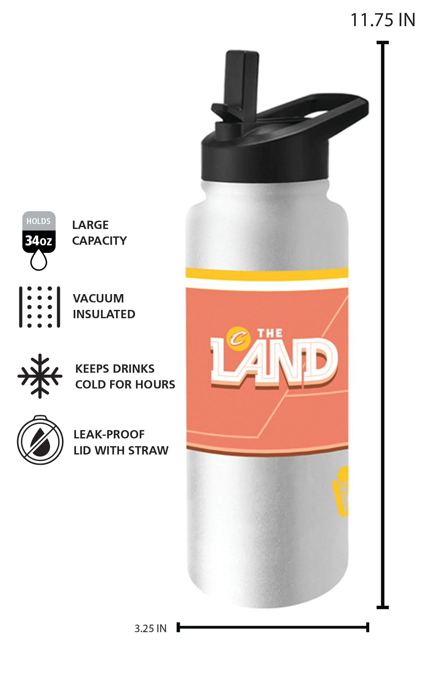 Cleveland Cavaliers 34oz City Edition 2026 Quencher Bottle - Image 5