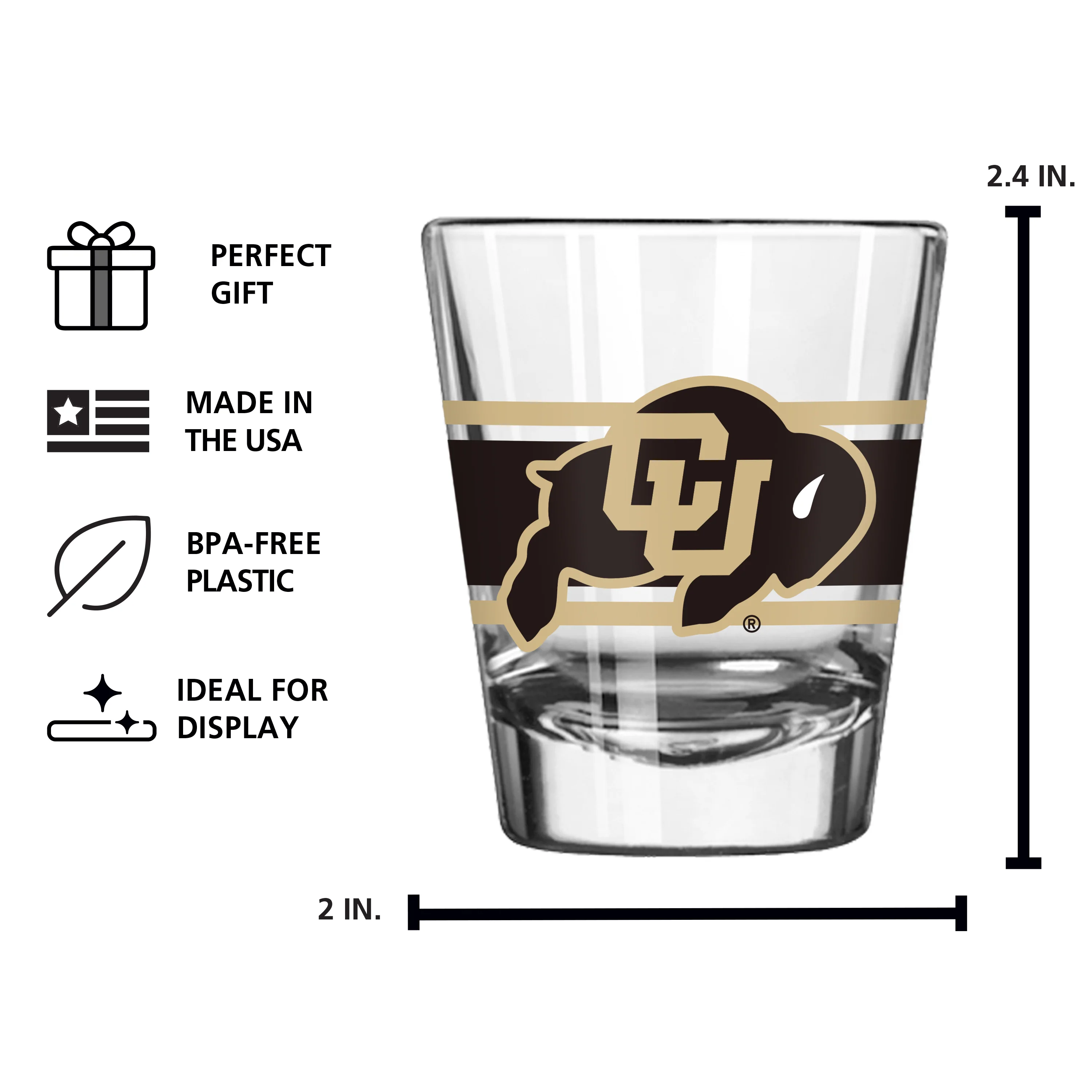 Colorado 2oz Stripe Shot Glass - Image 4