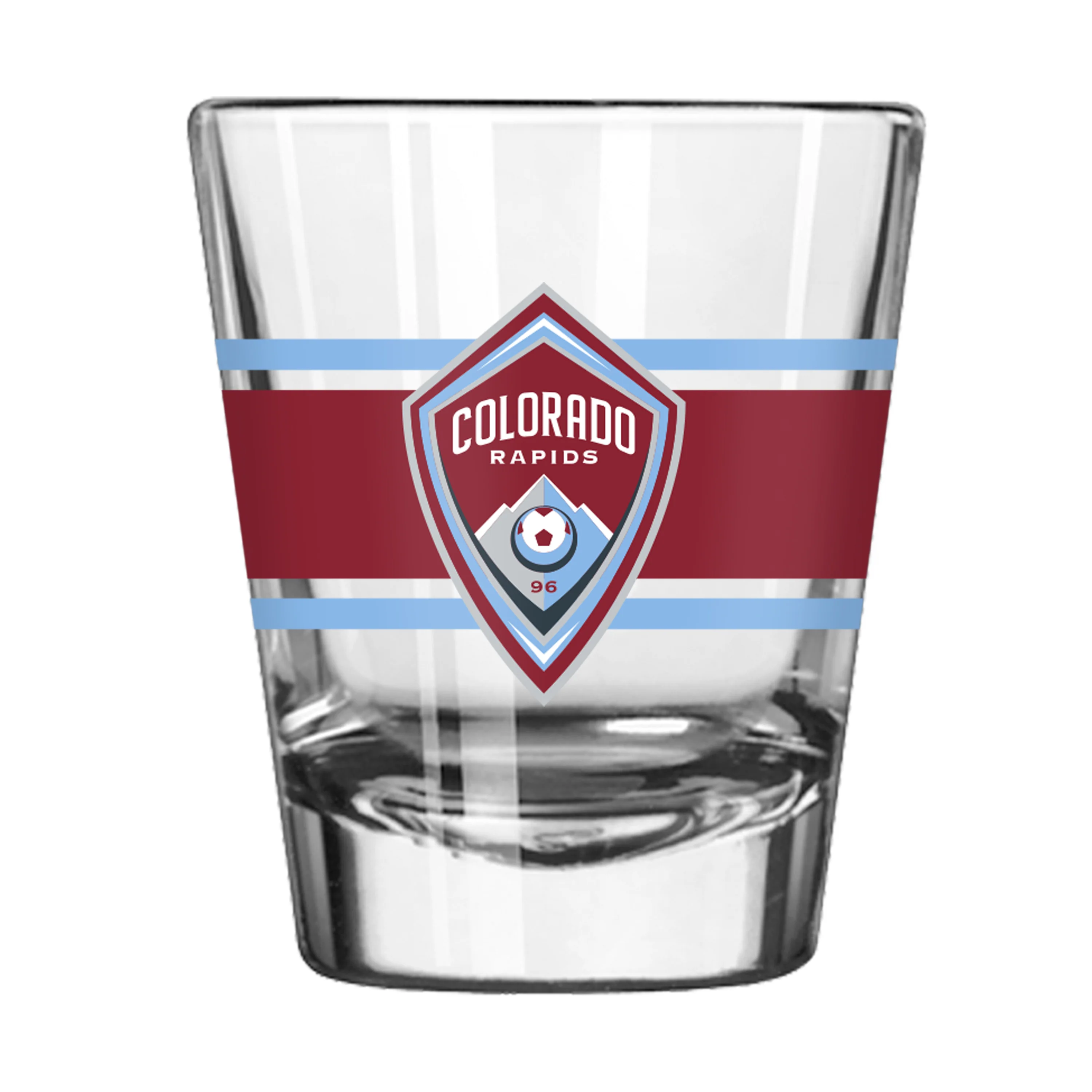 Colorado Rapids 2oz Stripe Shot Glass