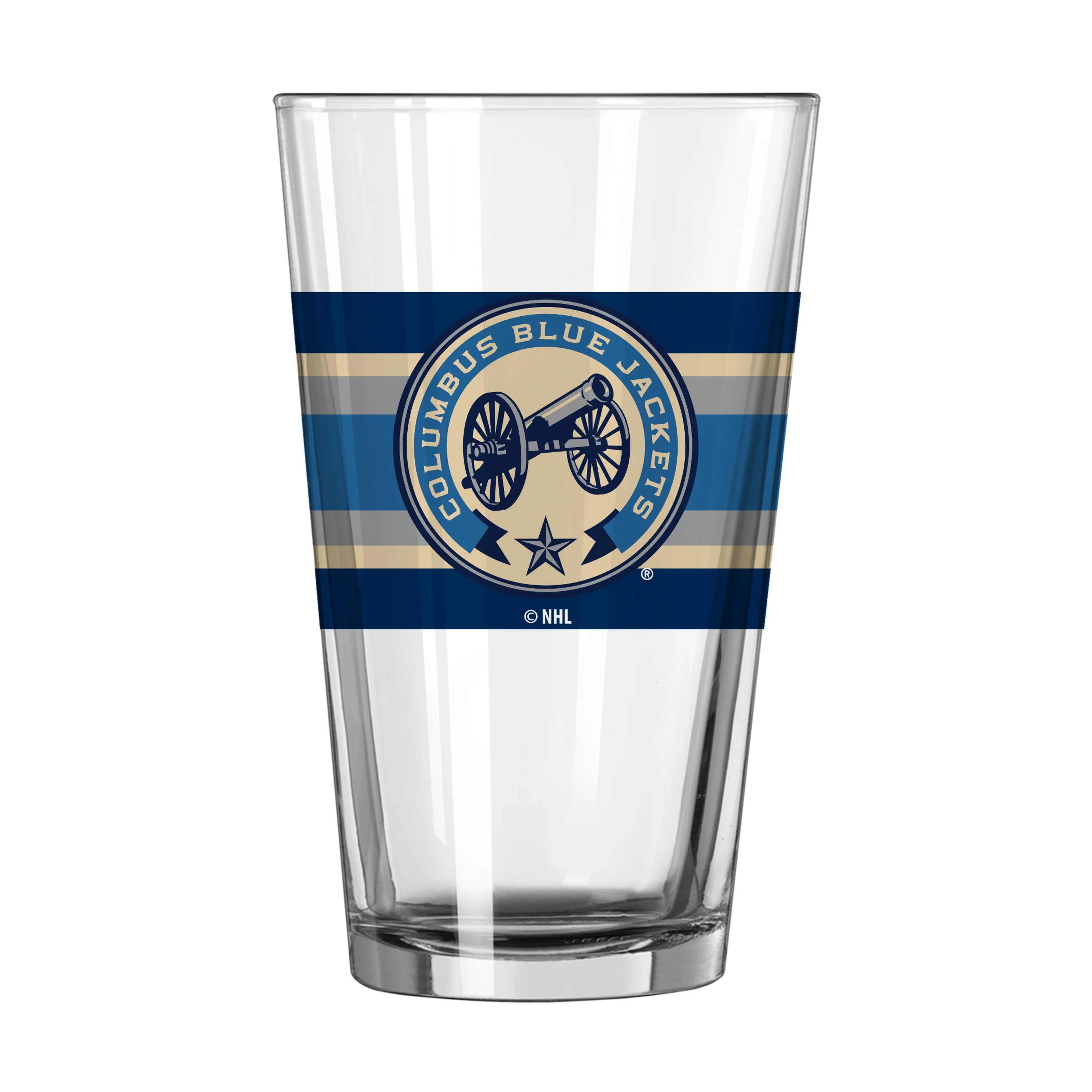 Columbus Blue Jackets 16oz 3rd Logo Stripe Pint Glass