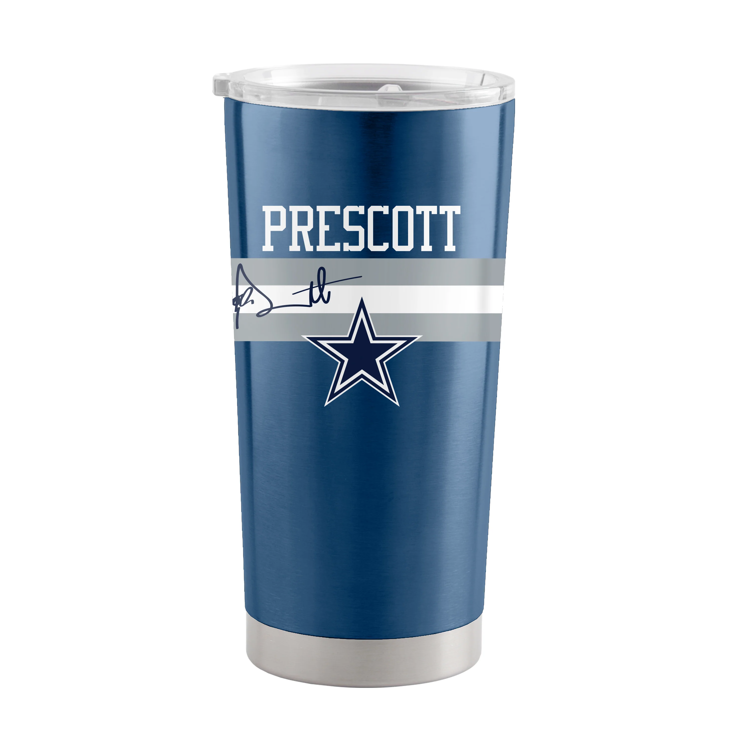 Dallas Cowboys Dak Prescott 20oz Stripe Stainless Tumbler - Image 2