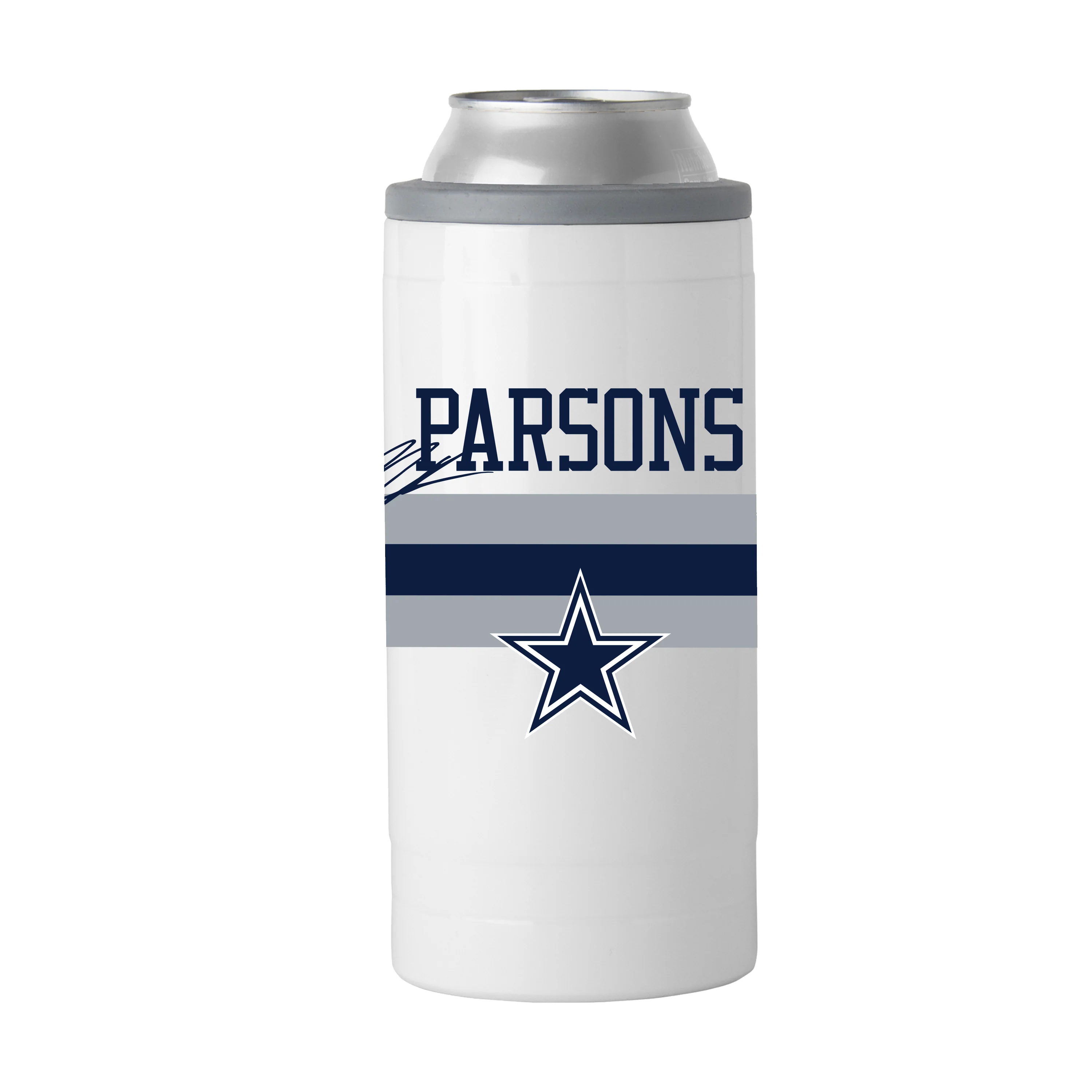 Dallas Cowboys Micah Parsons 12oz Stripe Slim Can Coolie - Image 2