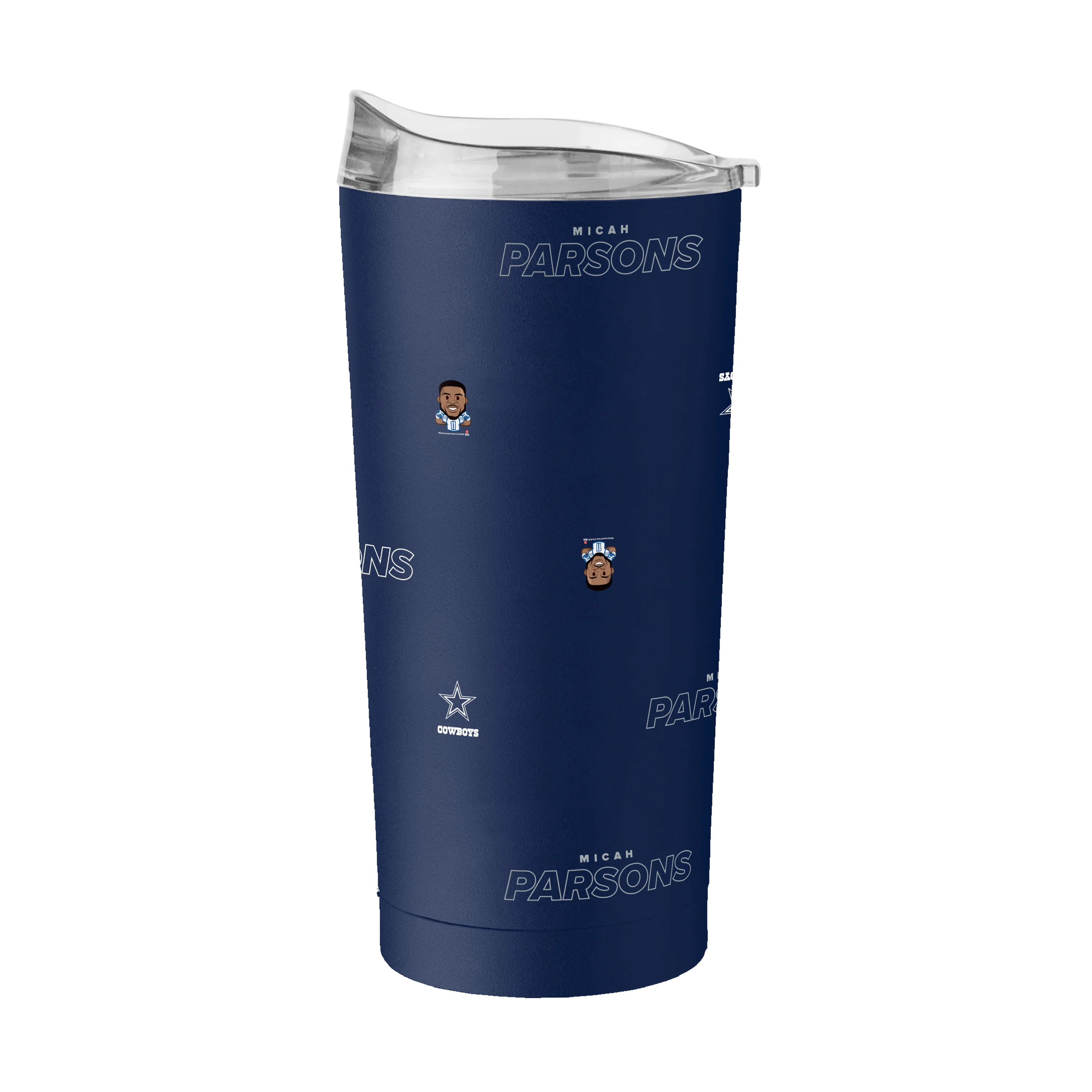 Dallas Cowboys Micah Parsons Caricature Step And Repeat 20oz Powder Coat Tumbler