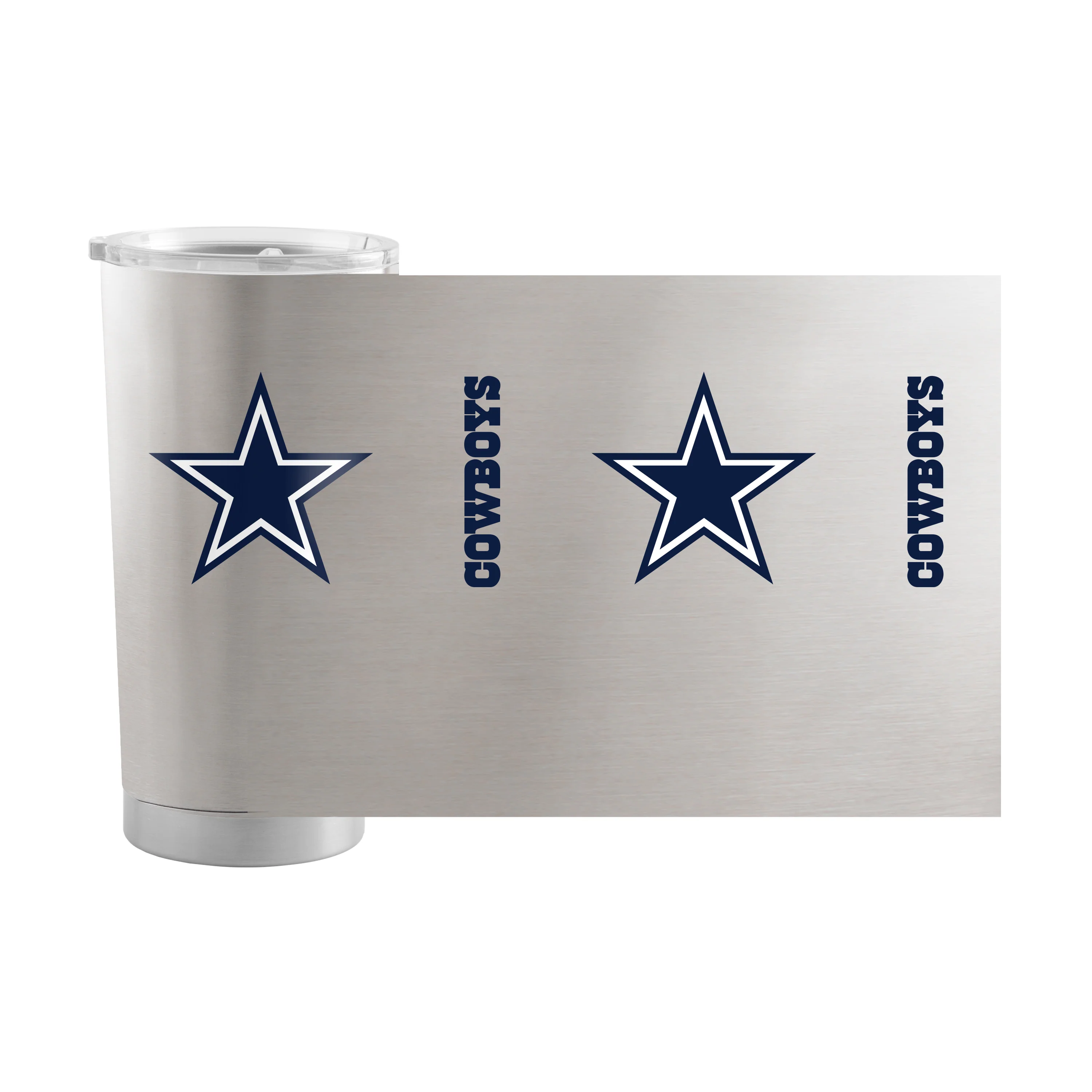 Dallas Cowboys Silver 20oz Gameday Stainless Tumbler - Image 2
