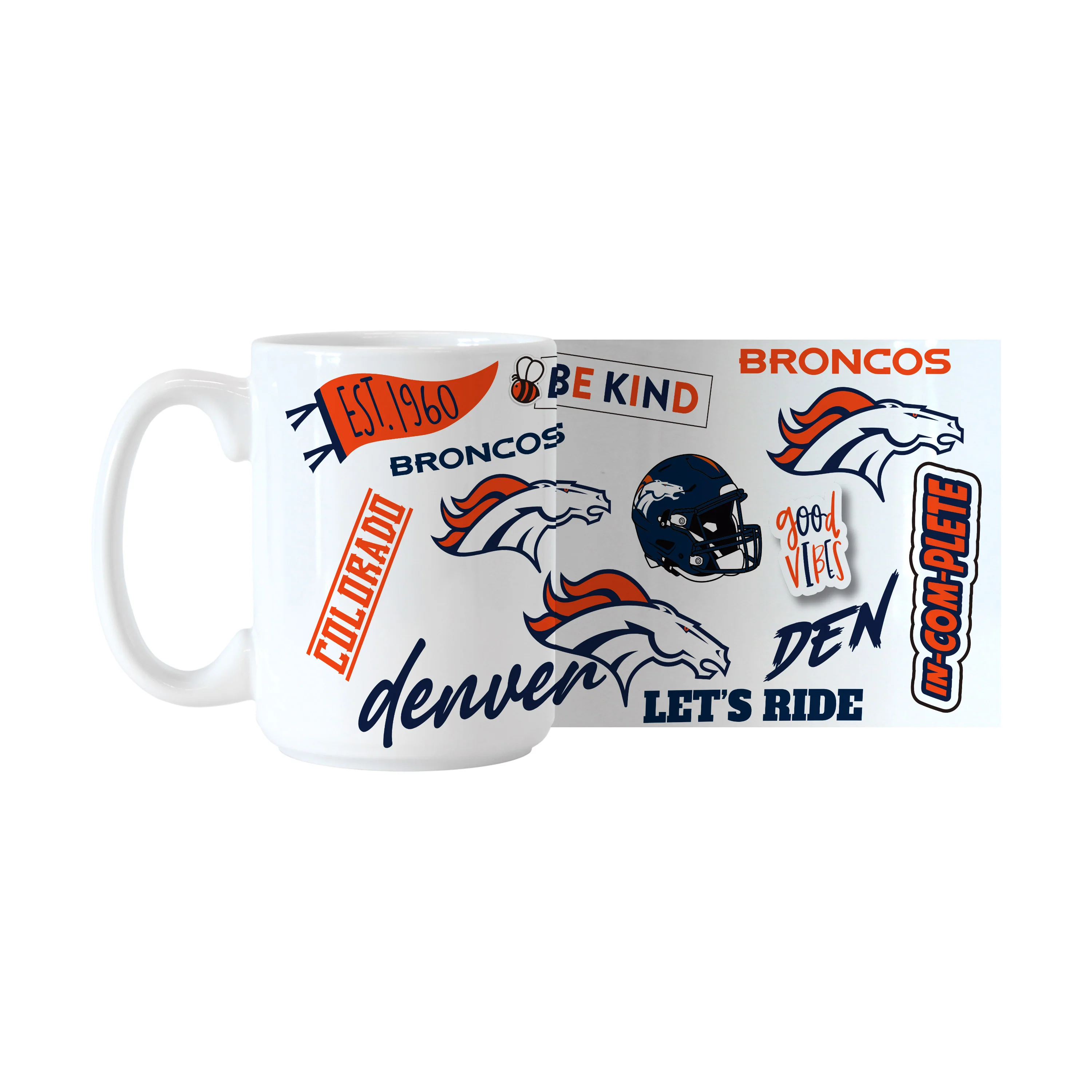 Denver Broncos 15oz Native Sublimated Mug - Image 2