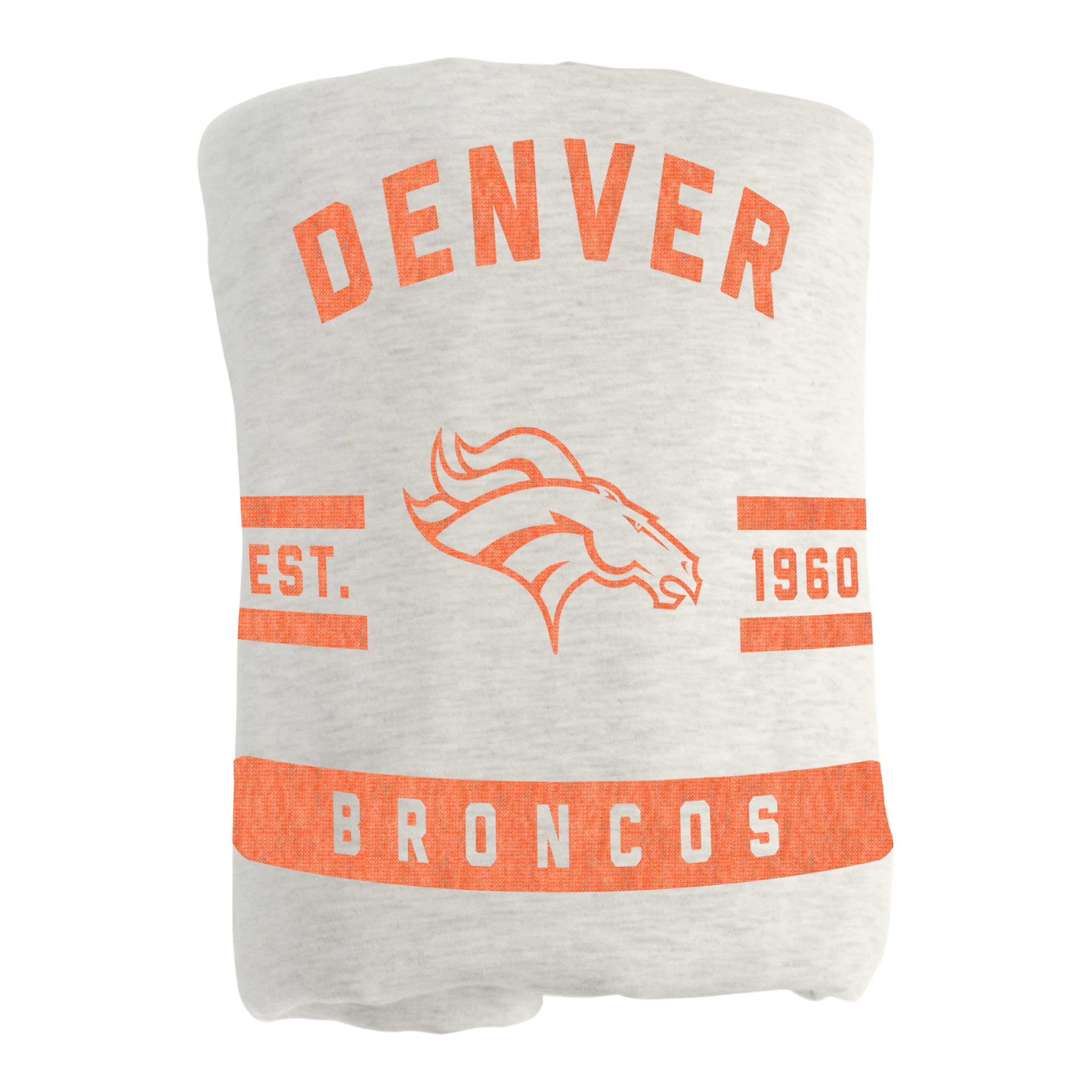 Denver Broncos Oatmeal Sweatshirt Blanket - Image 3